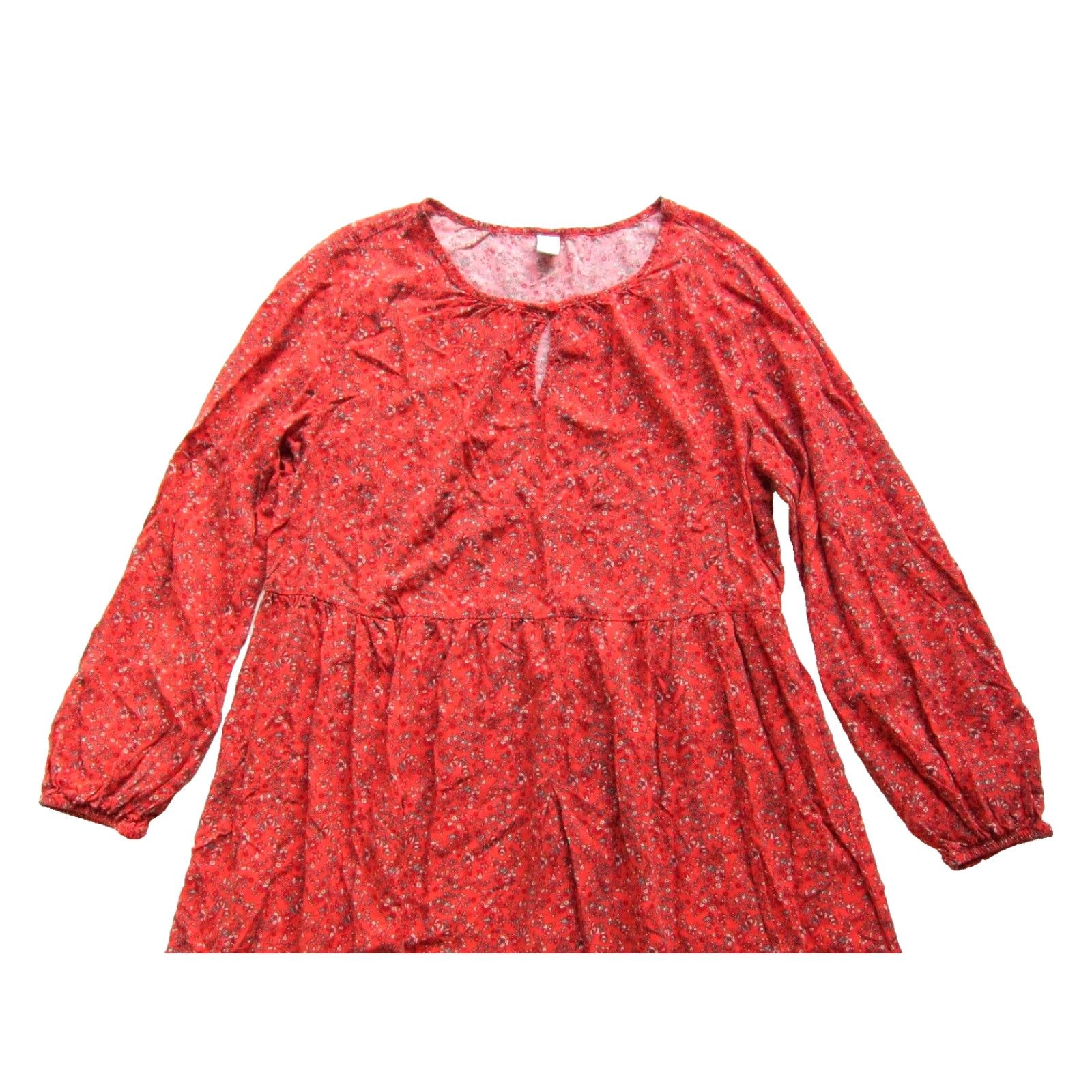 Old Navy Old Navy Floral Long Sleeve Sun Dress Smock 100% Rayon Pink Green Floral Dress Medium Womens Size M / US 6-8 / IT 42-44 - 5 Thumbnail