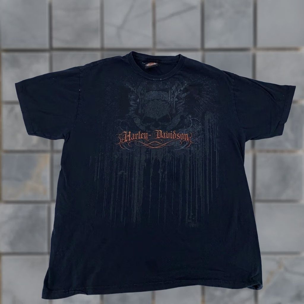 Harley Davidson Harley-Davidson Skull Biker T-Shirt Mens L Black Graphic Print Crew Neck Short Sleeve Cotton Size US L / EU 52-54 / 3 - 1 Thumbnail