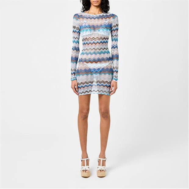 Missoni o1g2r1mq1124 Mini Dresse in Multicolor Size M / US 6-8 / IT 42-44 - 6 Thumbnail