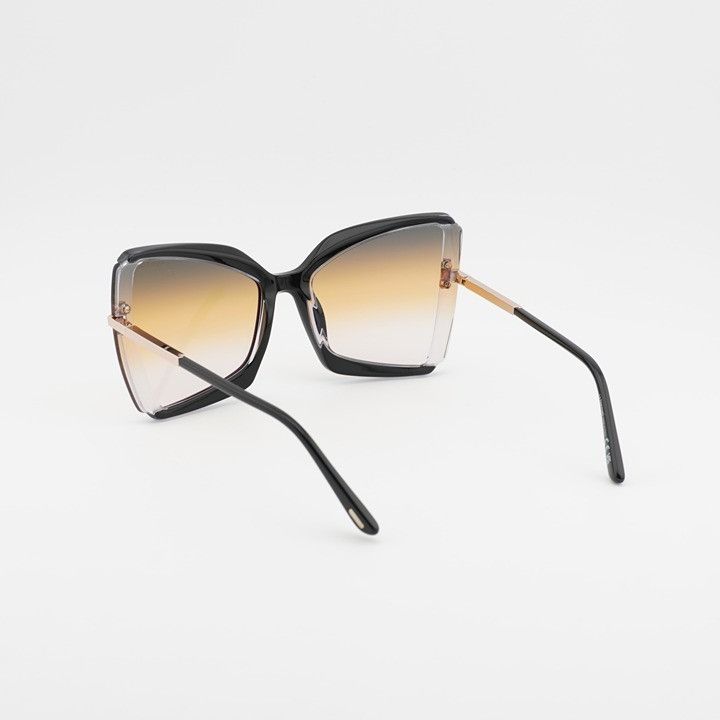Tom Ford Tom Ford Gia FT0766 03B Sunglasses Black Butterfly Frame Size ONE SIZE - 9 Thumbnail