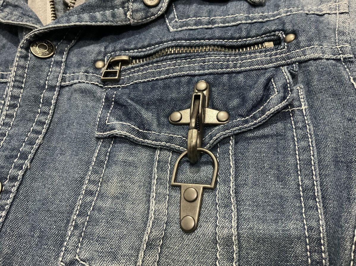 Hysteric Glamour × If Six Was Nine × Japanese Brand 🔥 Sick Y2K In The Attic Doible Layer Denim Hooded Shirt Lgb Size US L / EU 52-54 / 3 - 6 Thumbnail