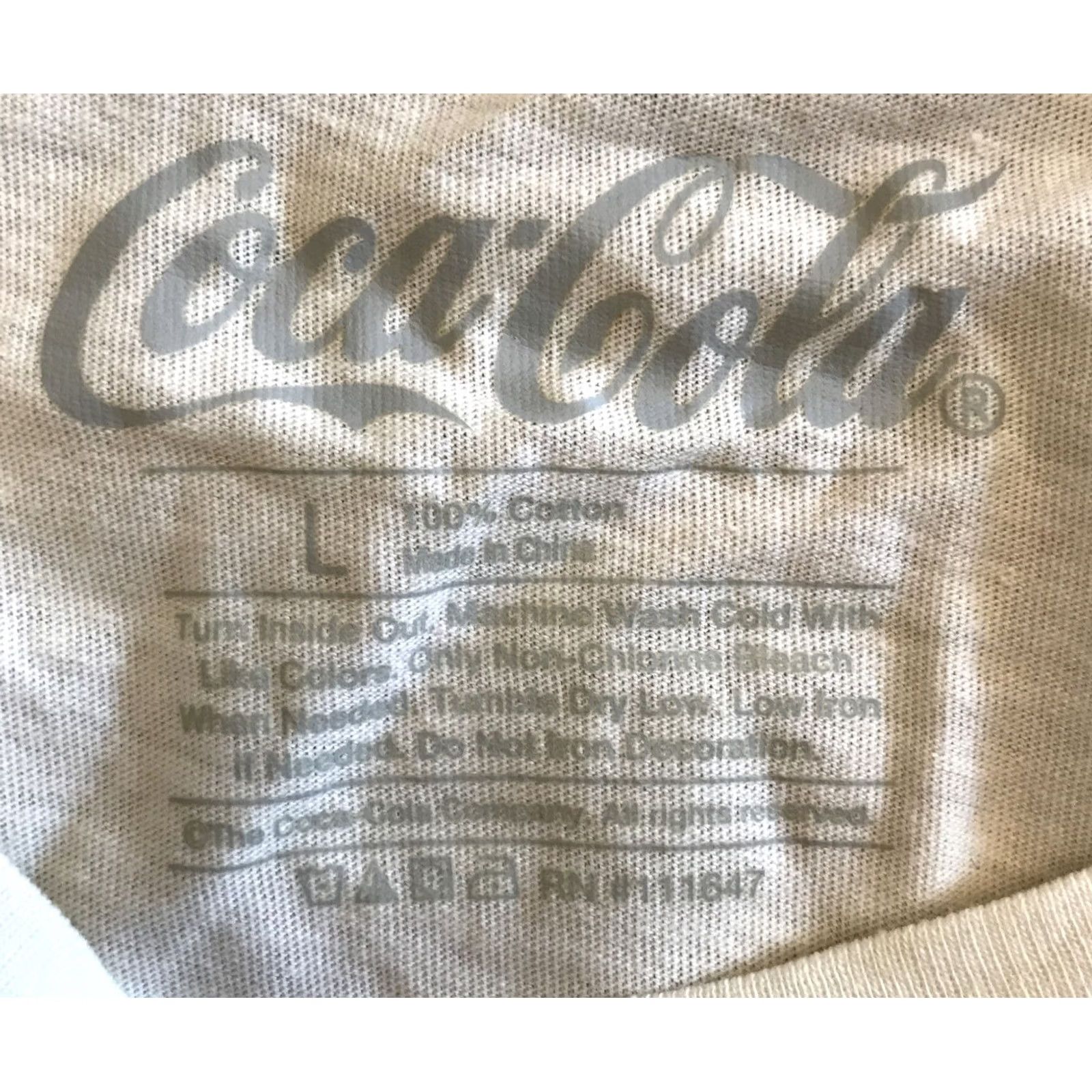 Vintage Coke coca cola shirt juniors LARGE Ivory beige graphic print t NWT new 1567 Size L / US 10 / IT 46 - 3 Thumbnail