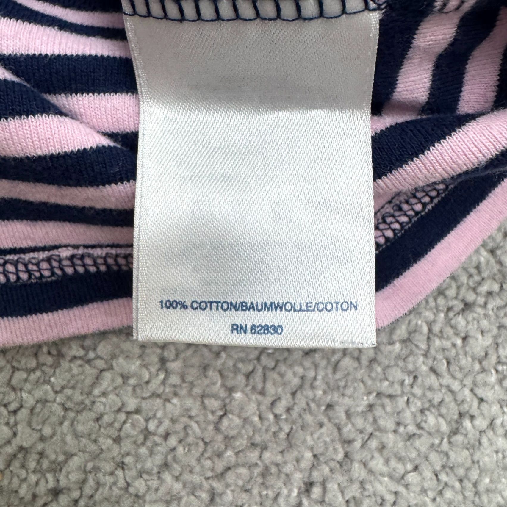 Lands' End Lands' End Shaped Fit T-Shirt Womens Petite XS Navy Pink Striped Crew Neck Tee Size XS / US 0-2 / IT 36-38 - 6 Thumbnail