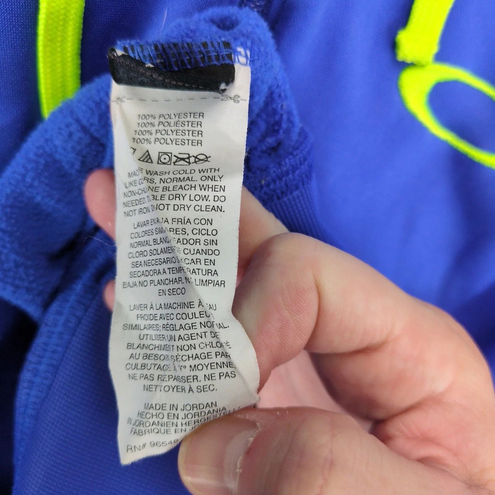 Oakley Oakley Full Zip Blue Hoodie Men's L Pockets Neon Logo Size US L / EU 52-54 / 3 - 9 Thumbnail