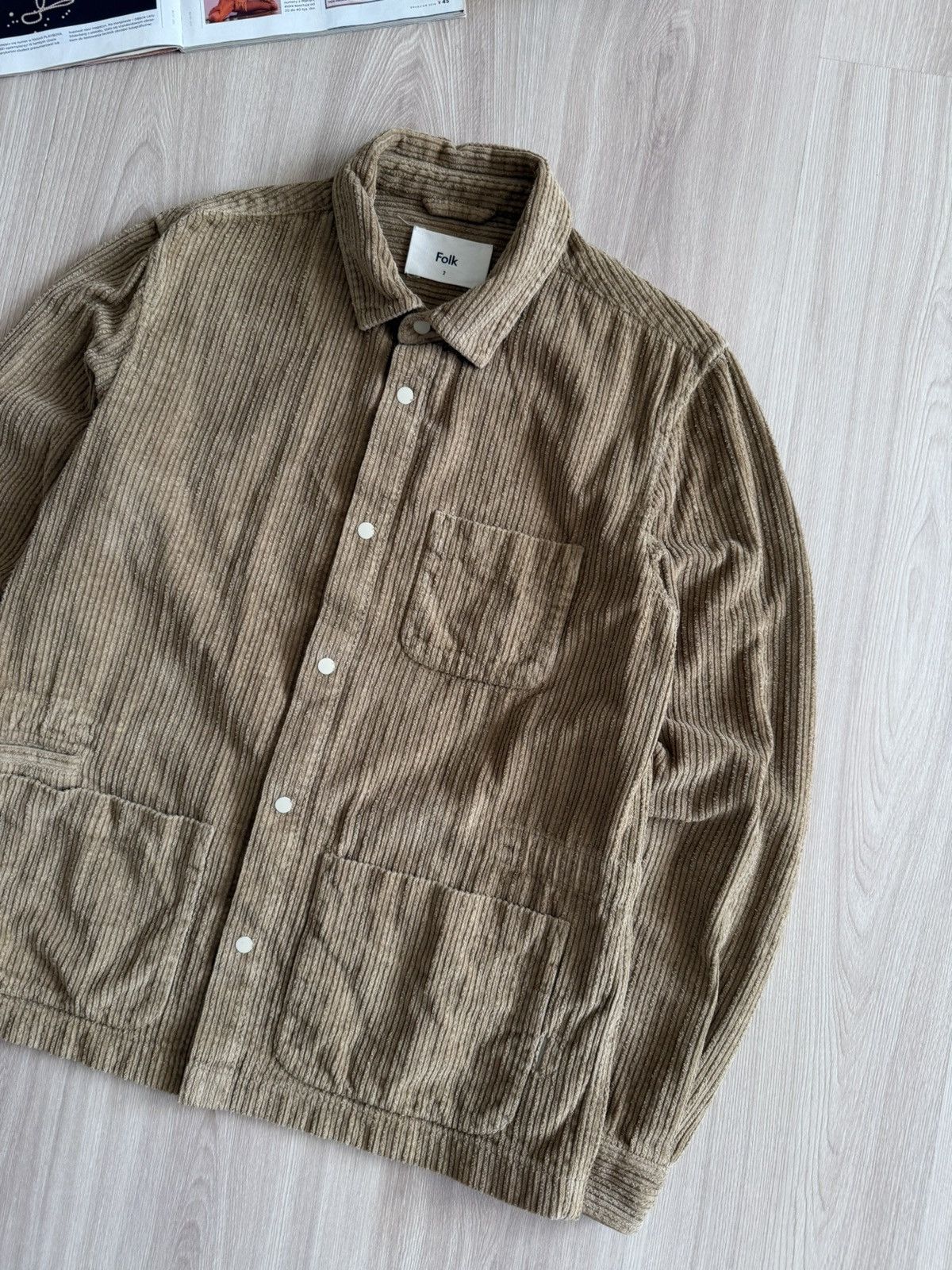 Folk Vintage Folk Corduroy Shirt Pocket Jacket Japanese Style Size US S / EU 44-46 / 1 - 5 Thumbnail