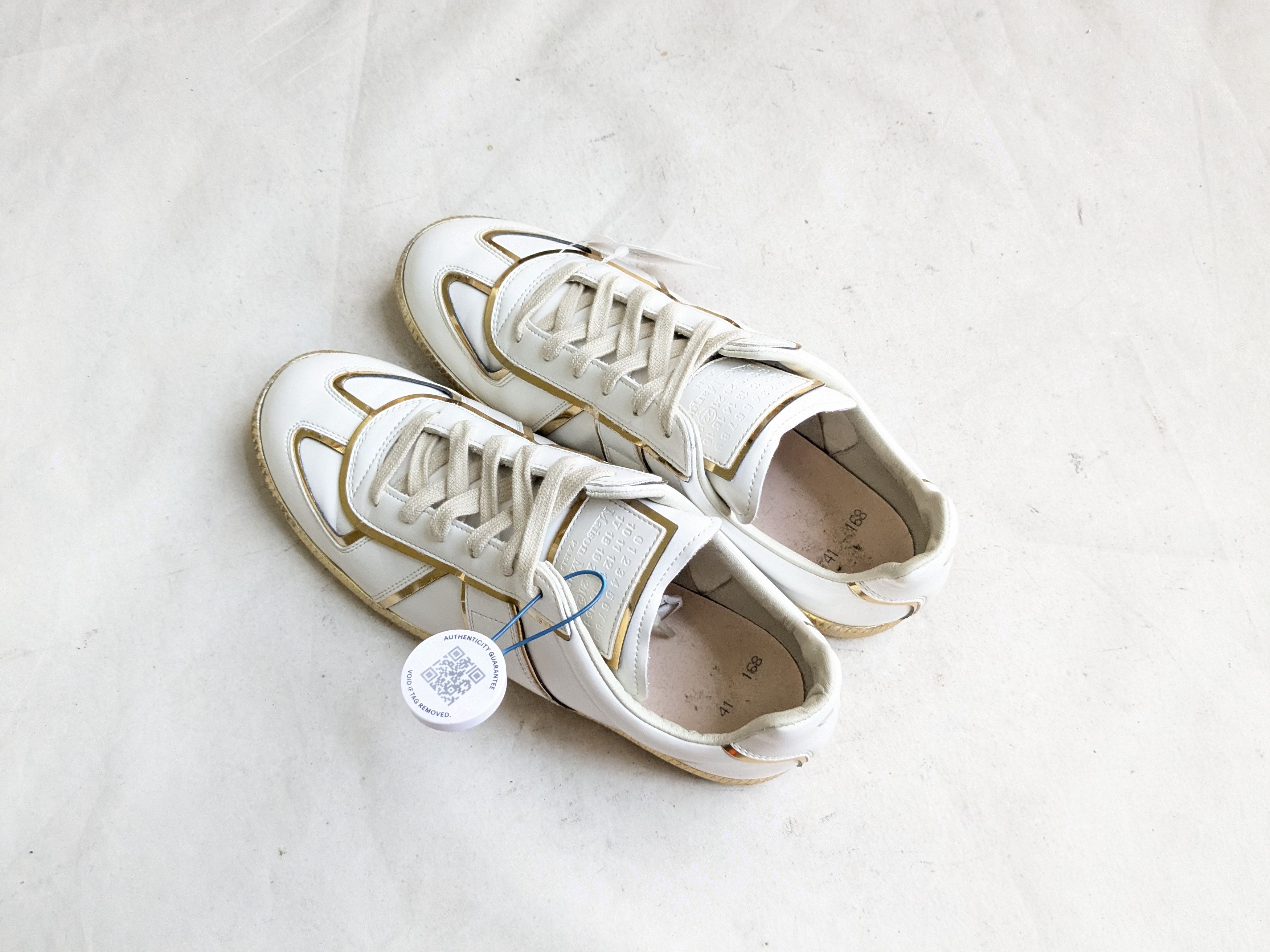 Maison Margiela Maison Margiela GAT Replica White Gold Patent Leather 8 41 Size US 8 / EU 41 - 14 Thumbnail