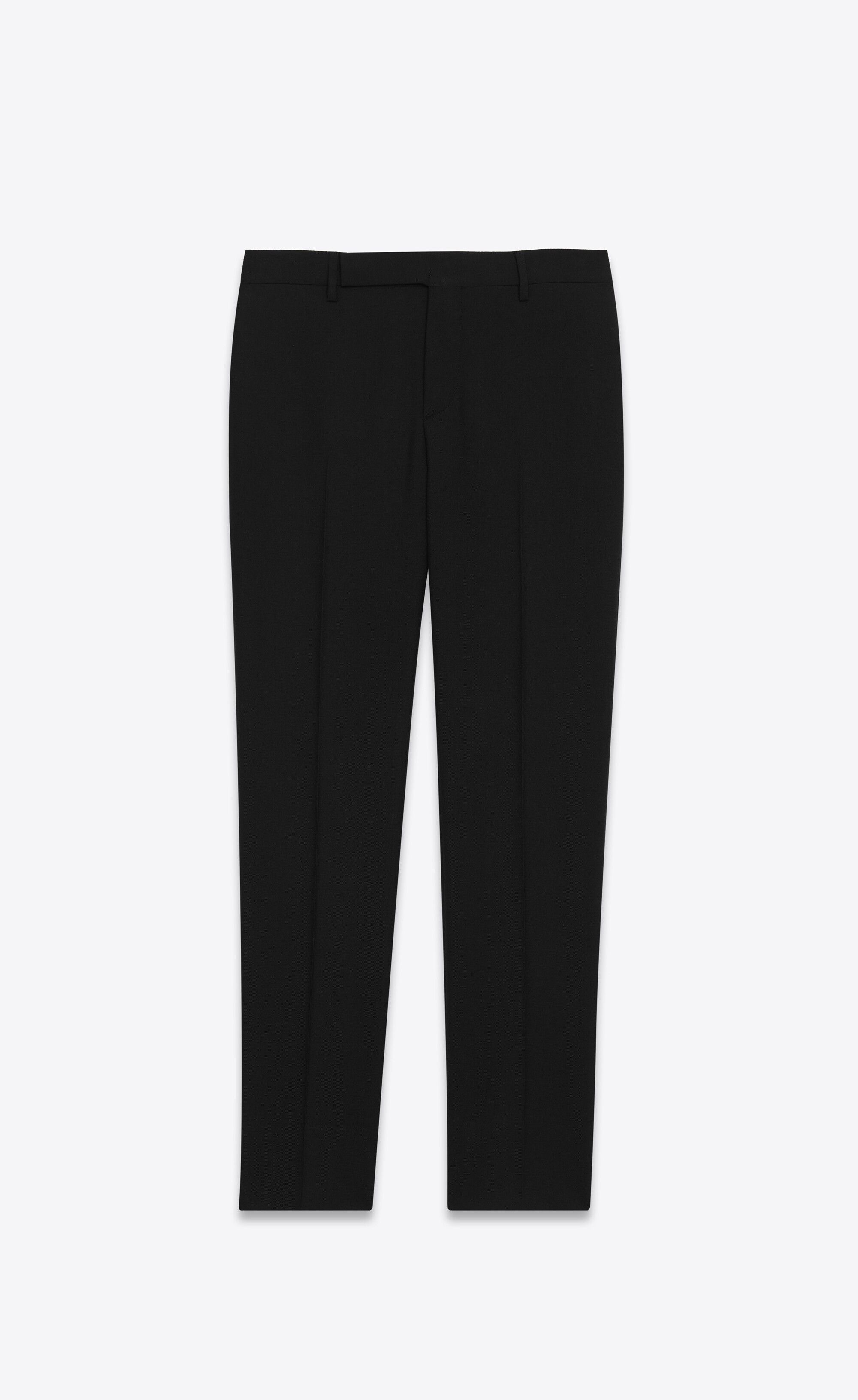 Saint Laurent Paris o1s1wg110625 607843 Pant in Gabardine in Black Size US 40 / EU 56 - 1 Thumbnail