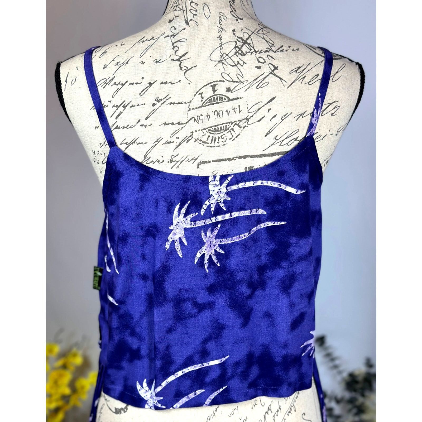 Other 2 Piece Island Ready Crop Top Matching Pants Palm Trees L Size 34" / US 12 / IT 48 - 11 Thumbnail