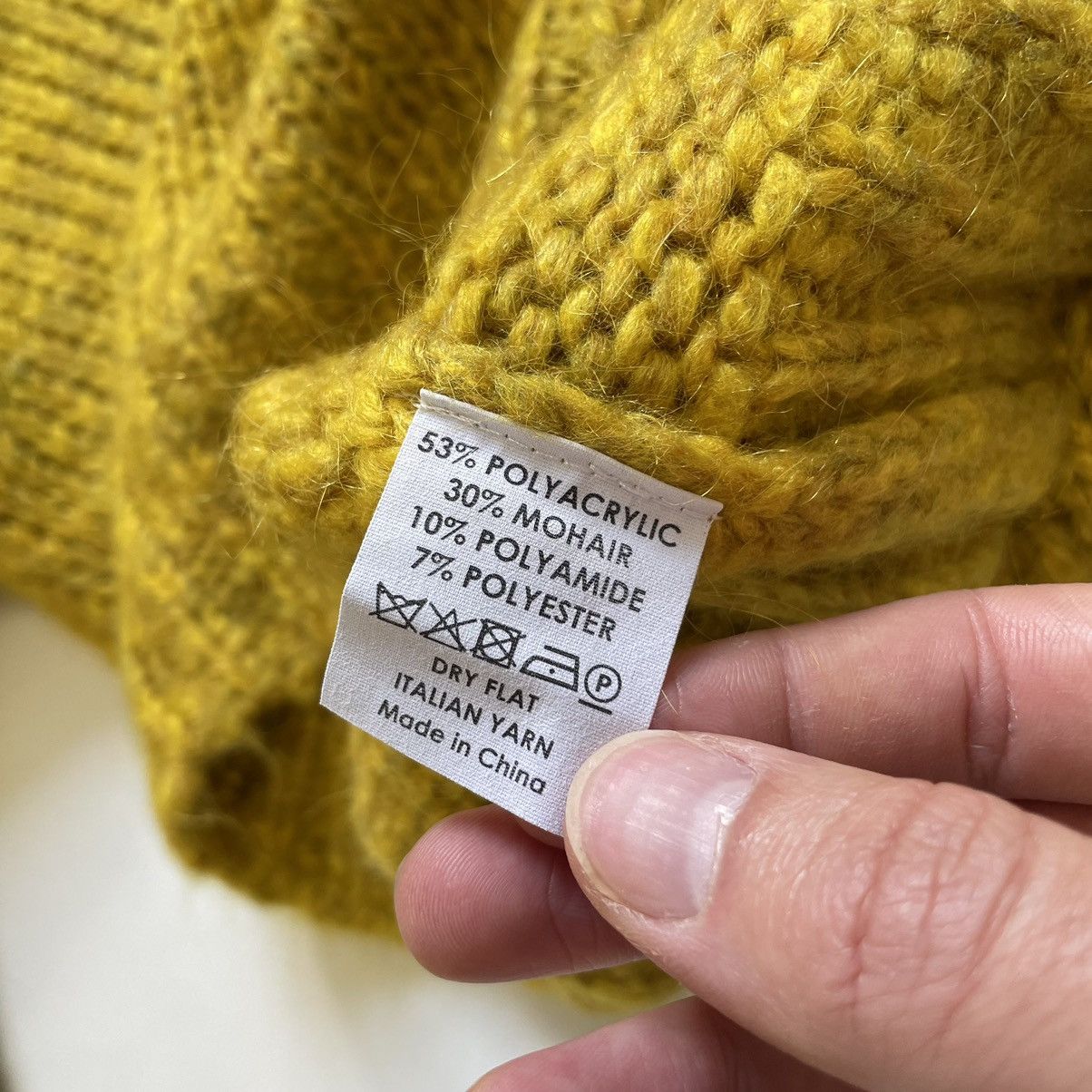 Dries Van Noten Mustard Yellow Boxy Mohair Sweater Size US M / EU 48-50 / 2 - 7 Thumbnail