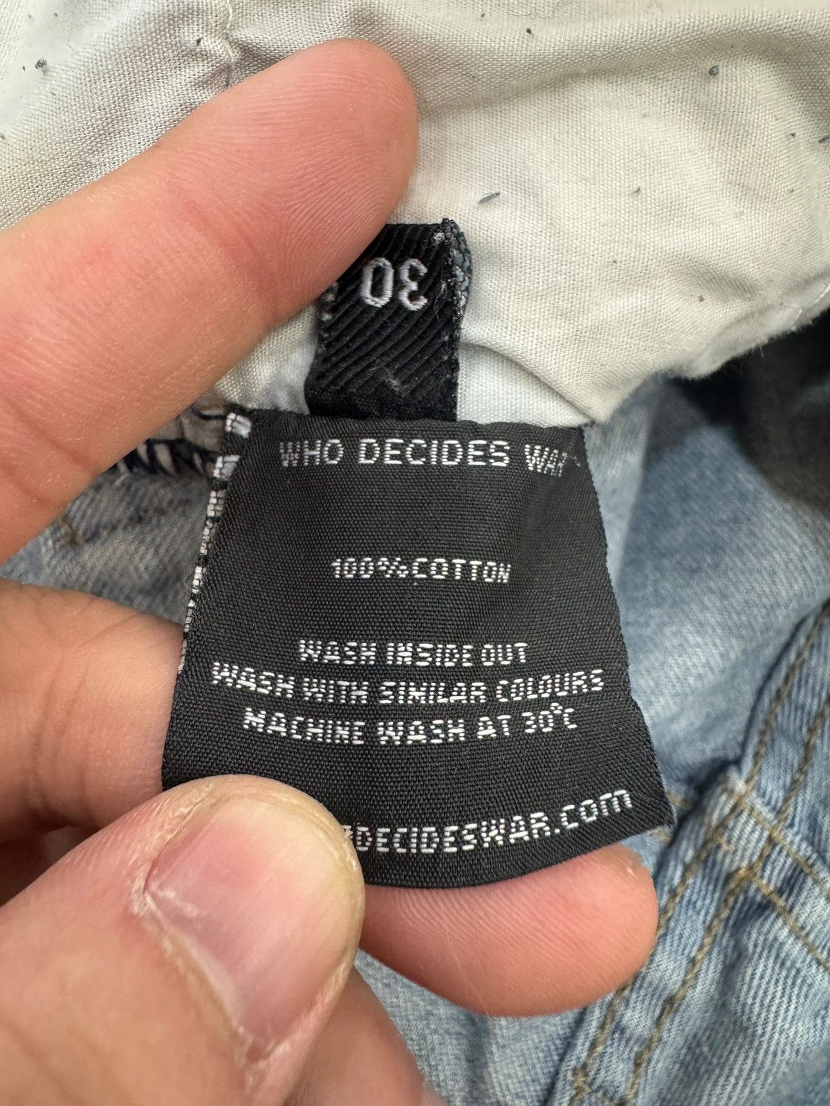 Who Decides War Who Decides War Embroidered Blue Jeans Size US 30 / EU 46 - 8 Thumbnail