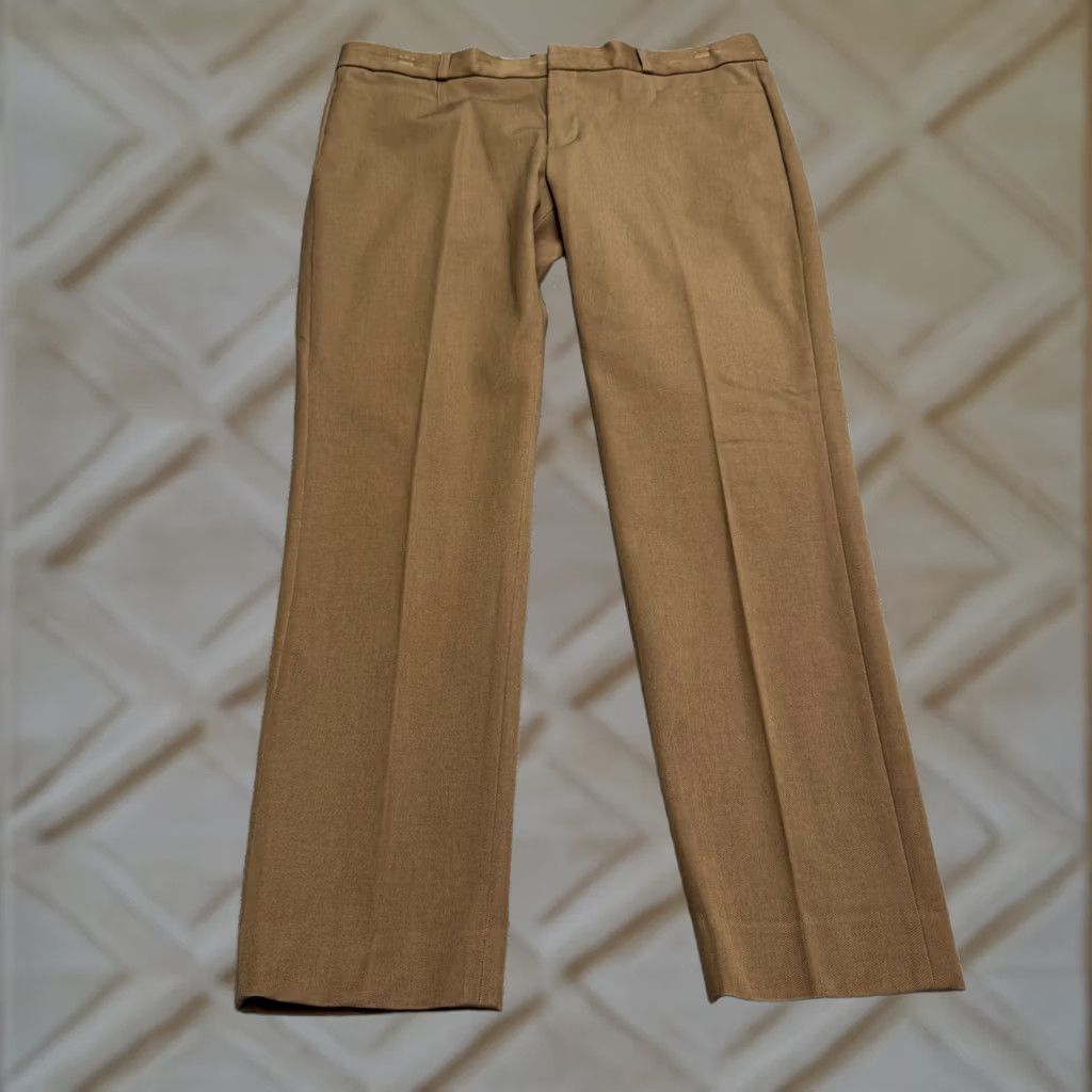Banana Republic Banana Republic Sloan Ankle Crop Slim Trouser Pants Women 12 Heather Camel Brown Size 34" / US 12 / IT 48 - 1 Thumbnail