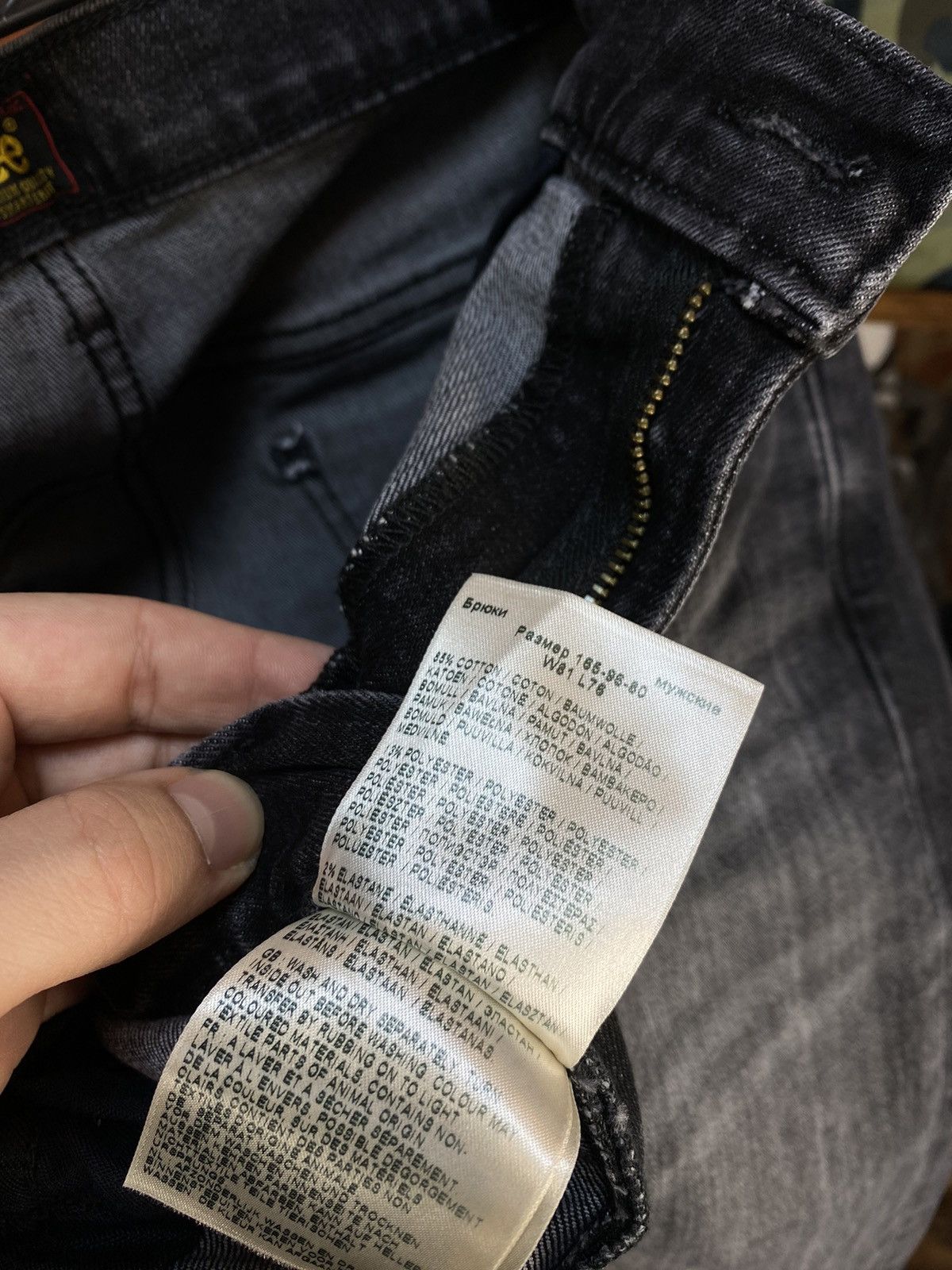 Lee × Vintage Lee Daren Zip Fly Gray Denim Jeans Size US 32 / EU 48 - 10 Thumbnail