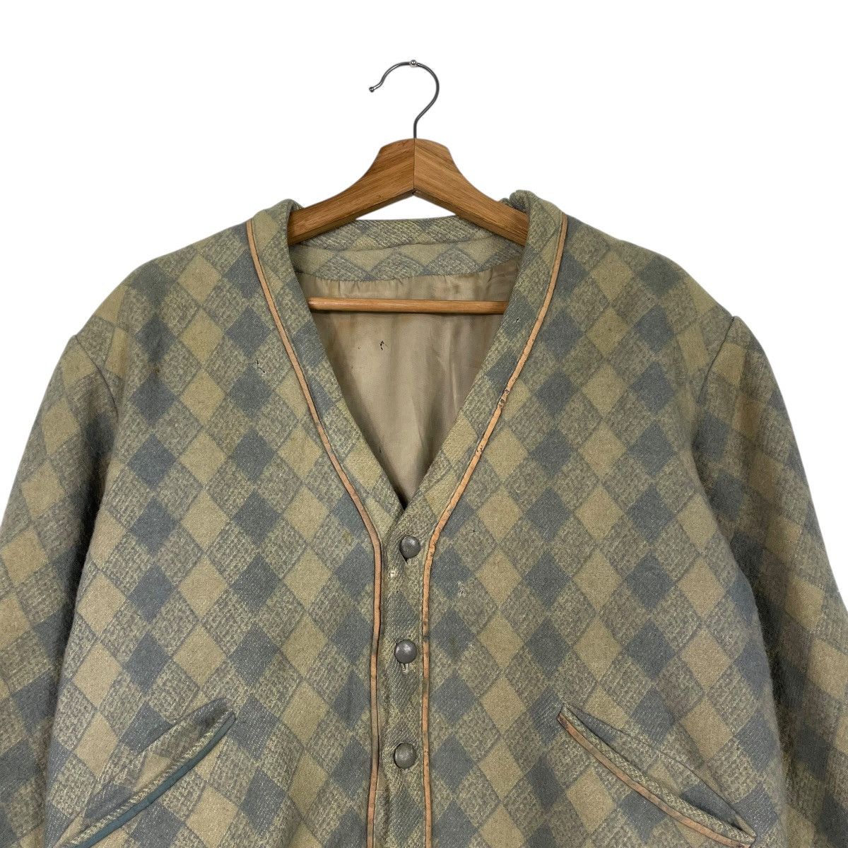BIGI Men's Bigi Argyle Cardigan Jacket Size US M / EU 48-50 / 2 - 2 Thumbnail