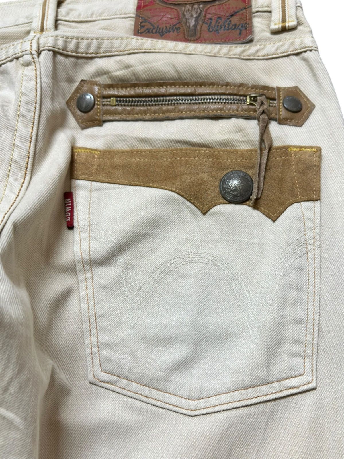 Edwin Vintage Edwin Exclusive Vintage White Tan Denim Size US 34 / EU 50 - 5 Thumbnail