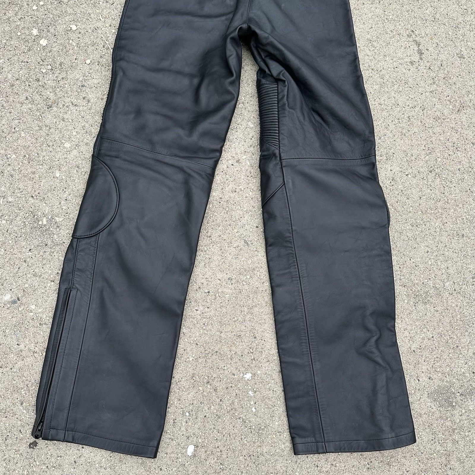 Harley Davidson × Leather × Vanson Leathers NWT Harley Davidson x Vanson Black Leather Pants Size 8 Size 28" / US 6 / IT 42 - 6 Thumbnail