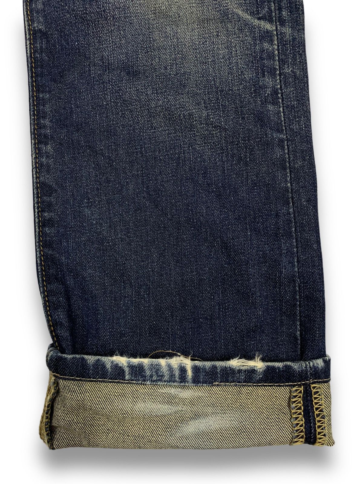 Gap Vintage Gap 1969 Dark Blue Wash Slim Distressed Jeans Size US 30 / EU 46 - 10 Thumbnail