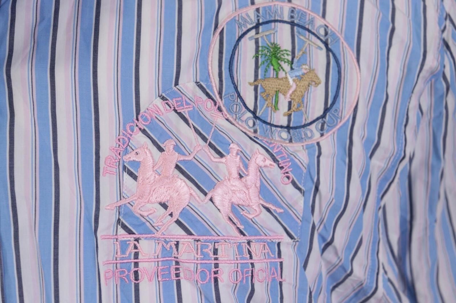 La Martina La Martina Buenos Aires Blue Stripe Shirt XXL / 2XL Size US XXL / EU 58 / 5 - 6 Thumbnail