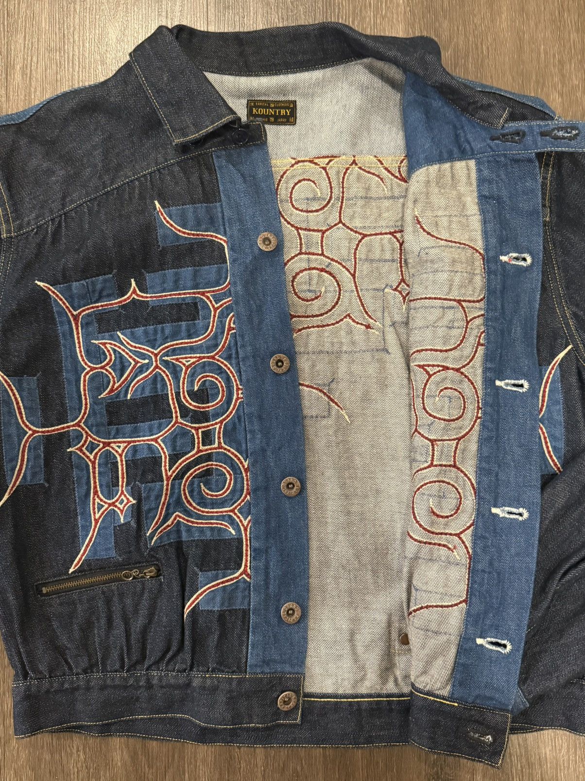 Kapital Kapital Attus Embroidered Denim Jacket Size US S / EU 44-46 / 1 - 4 Thumbnail
