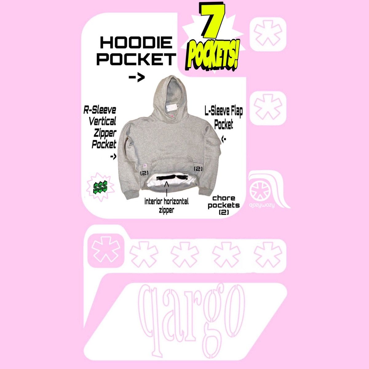 Supreme qozy*wozy qargo hoodie Size US L / EU 52-54 / 3 - 2 Thumbnail