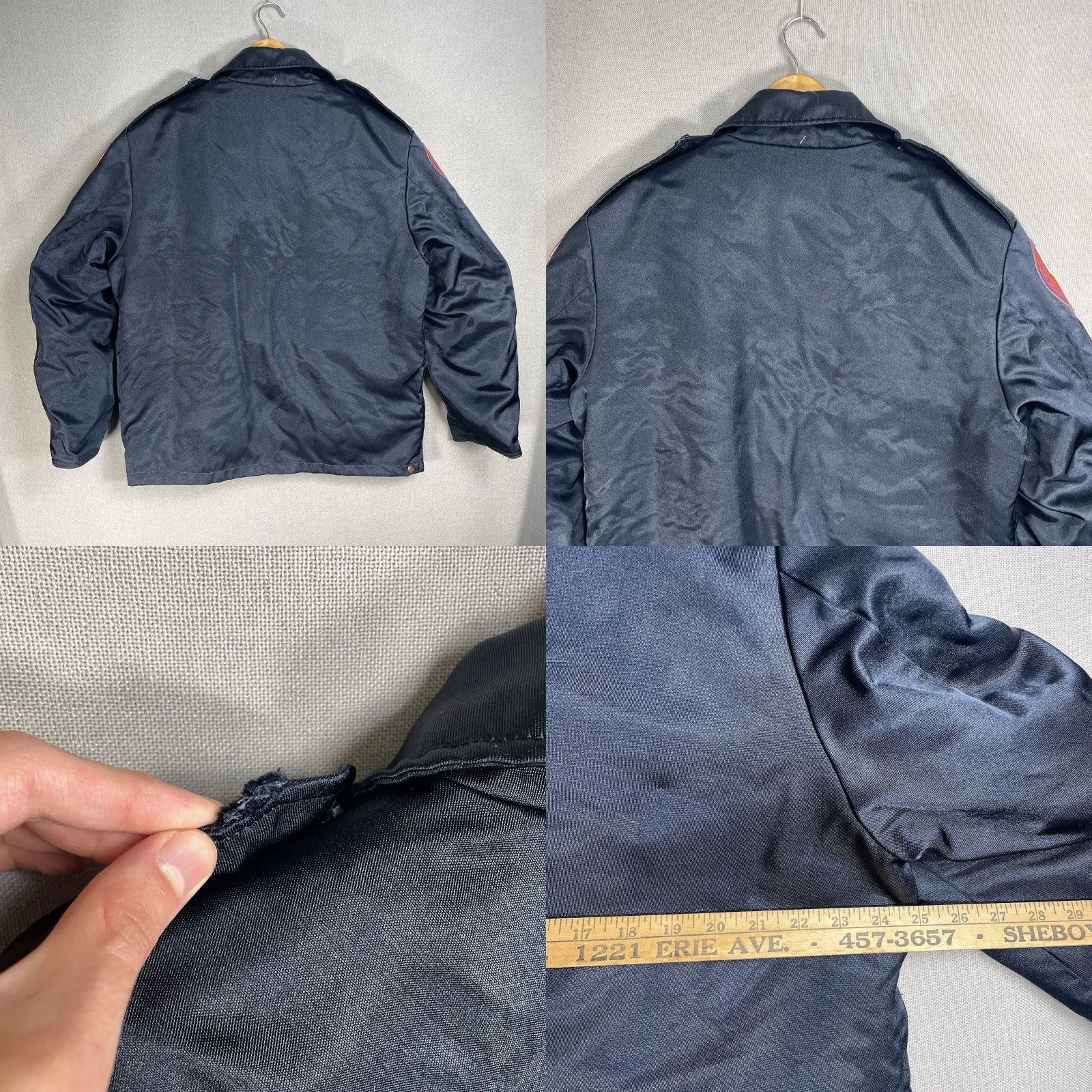 Vintage VINTAGE Blauer Jacket 80s Motorcycle Jacket Mens Size 44 Short Blue Fire Department Racine Wisconsin Size US 44 / EU 60 - 9 Thumbnail