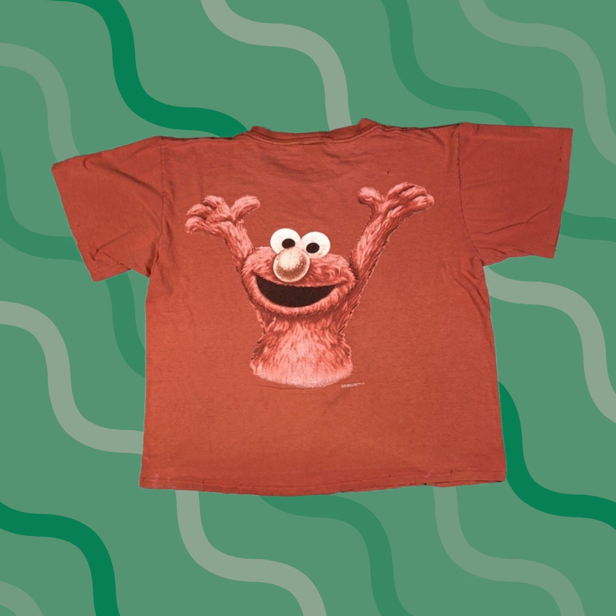 Changes VINTAGE 90s Elmo Monsterwear Red T Shirt L Men Short Sleeve Crew Neck Graphic Print Cotton Knit Silence Size US L / EU 52-54 / 3 - 1 Thumbnail