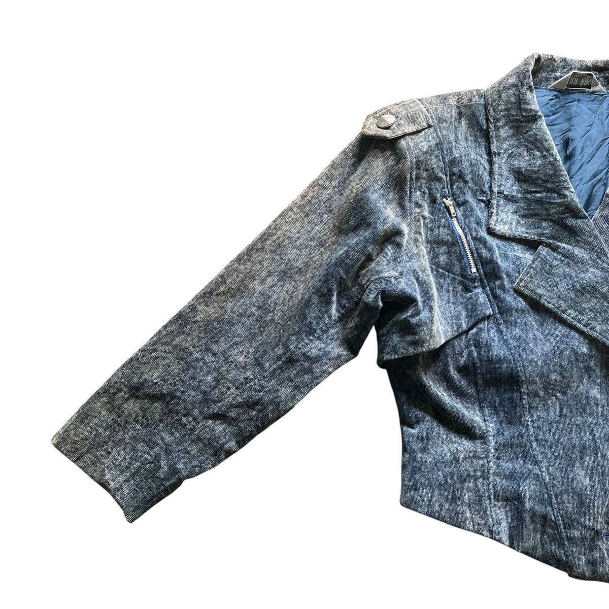 If Six Was Nine JAPANESE BRAND MUD BLUE WASH CROP TOP JACKET Size M / US 6-8 / IT 42-44 - 3 Thumbnail