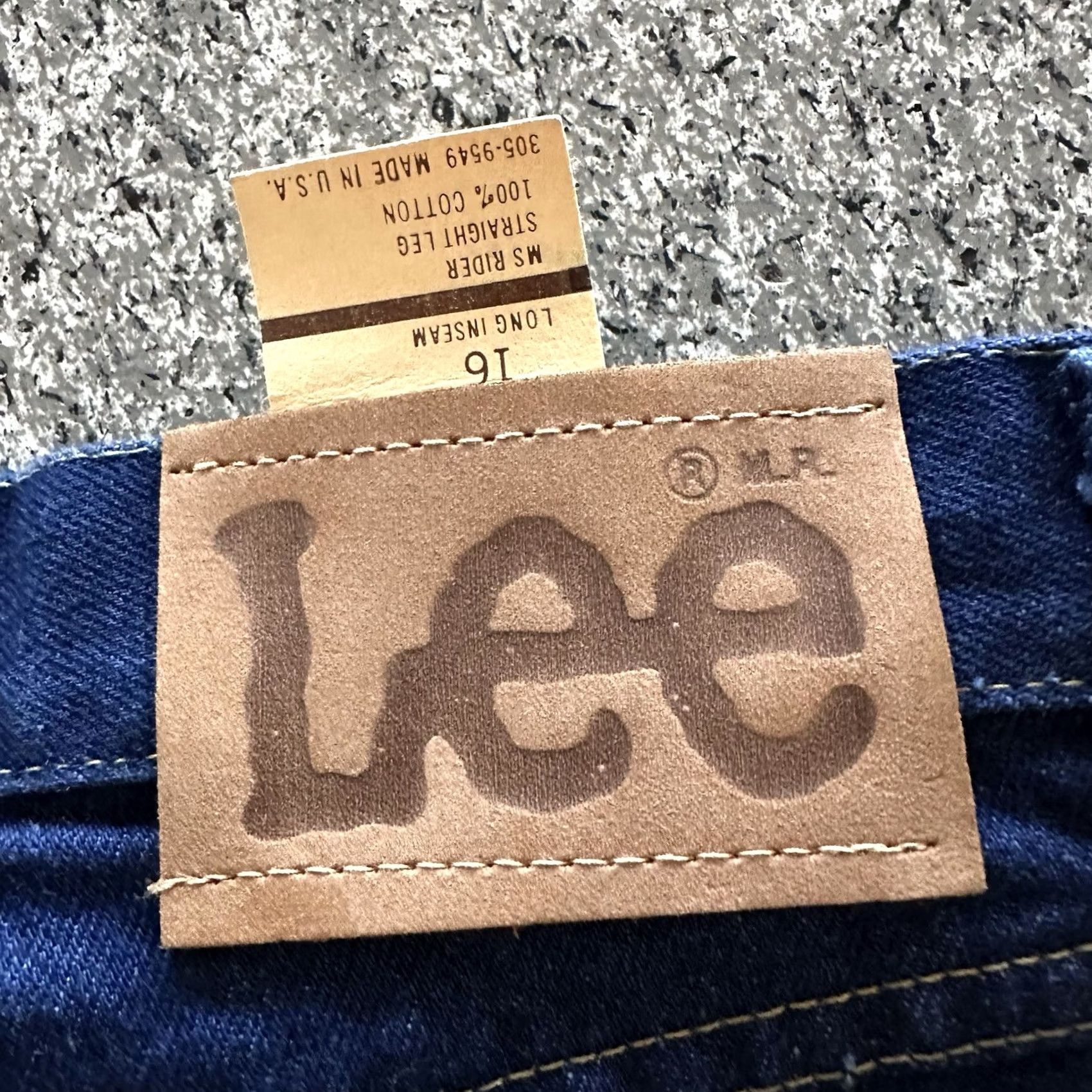 Lee VINTAGE Lee Jeans Womens 16 L 32x34 Ms Riders Union Stamp Made in USA Dark Wash Jeans Size 38" / US 16 / IT 52 - 6 Thumbnail