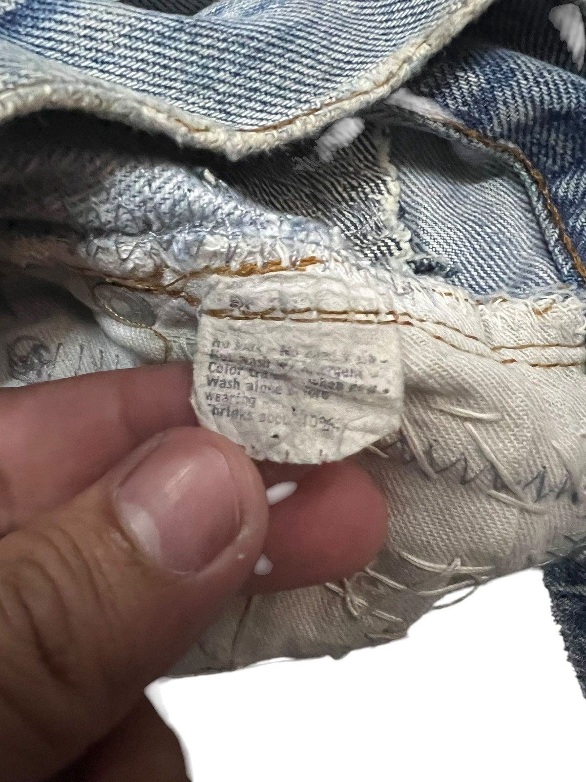 Levi's Reconstruc💥Vintage 70’Levis 501 Rindem Selvedge Sashiko Boro Size US 32 / EU 48 - 19 Thumbnail