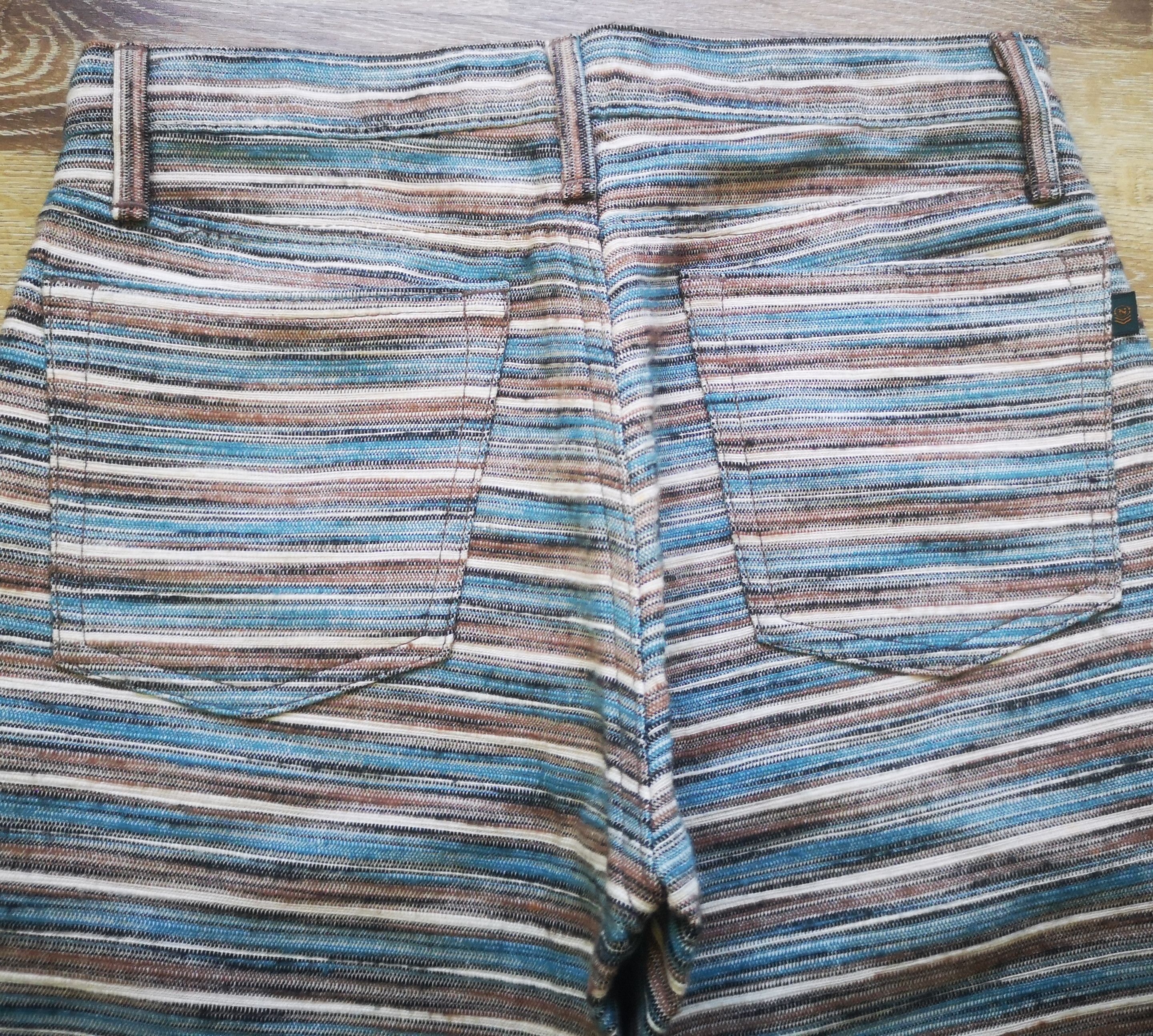 Japanese Brand × Solid and Striped NWT Vintage Japan Brand Nuve Striped Flare Pants Size 28" / US 6 / IT 42 - 9 Thumbnail