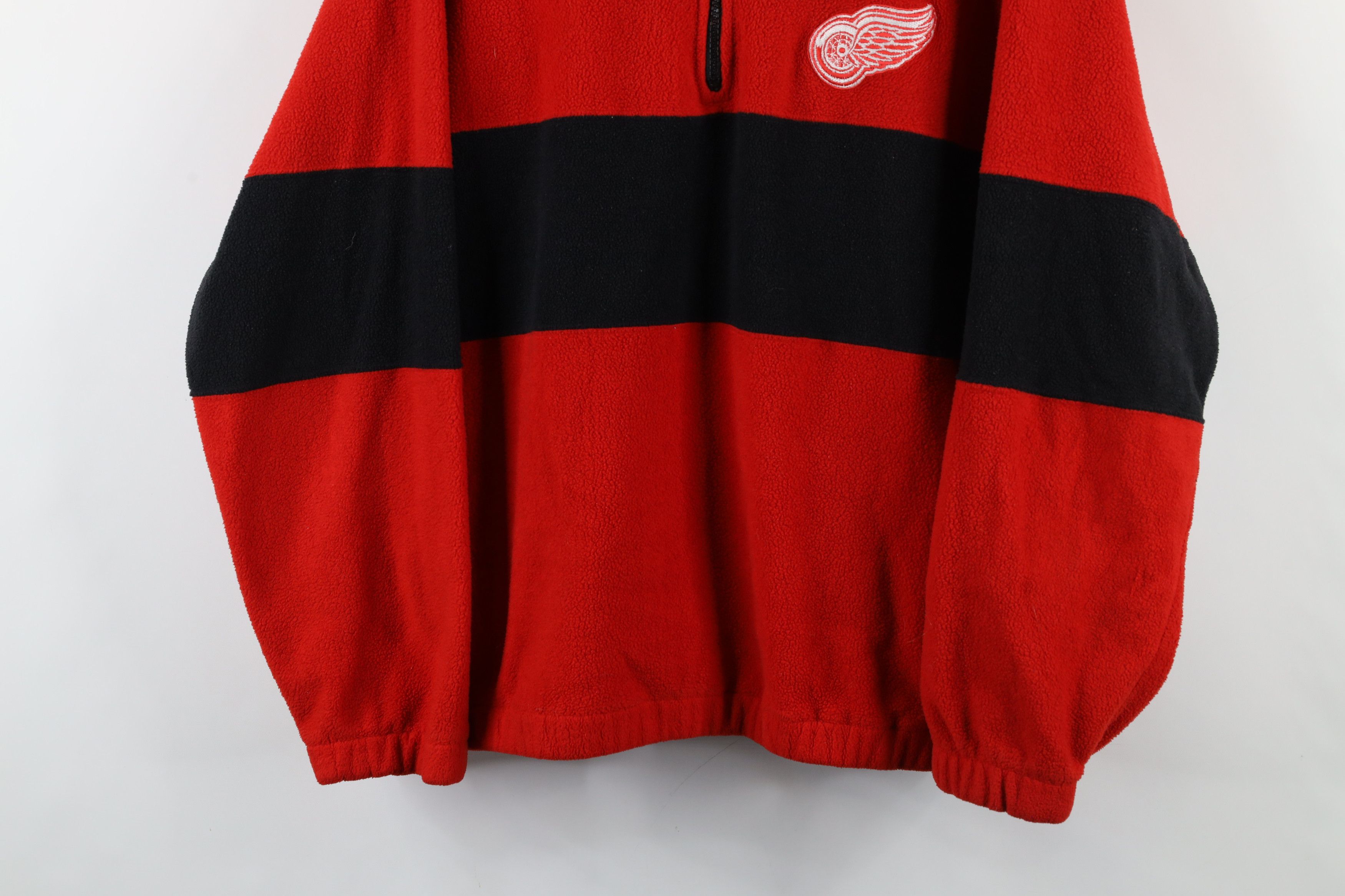 Vintage Vintage 90s Wings Hockey Half Zip Fleece Pullover Sweater Size US L / EU 52-54 / 3 - 3 Thumbnail