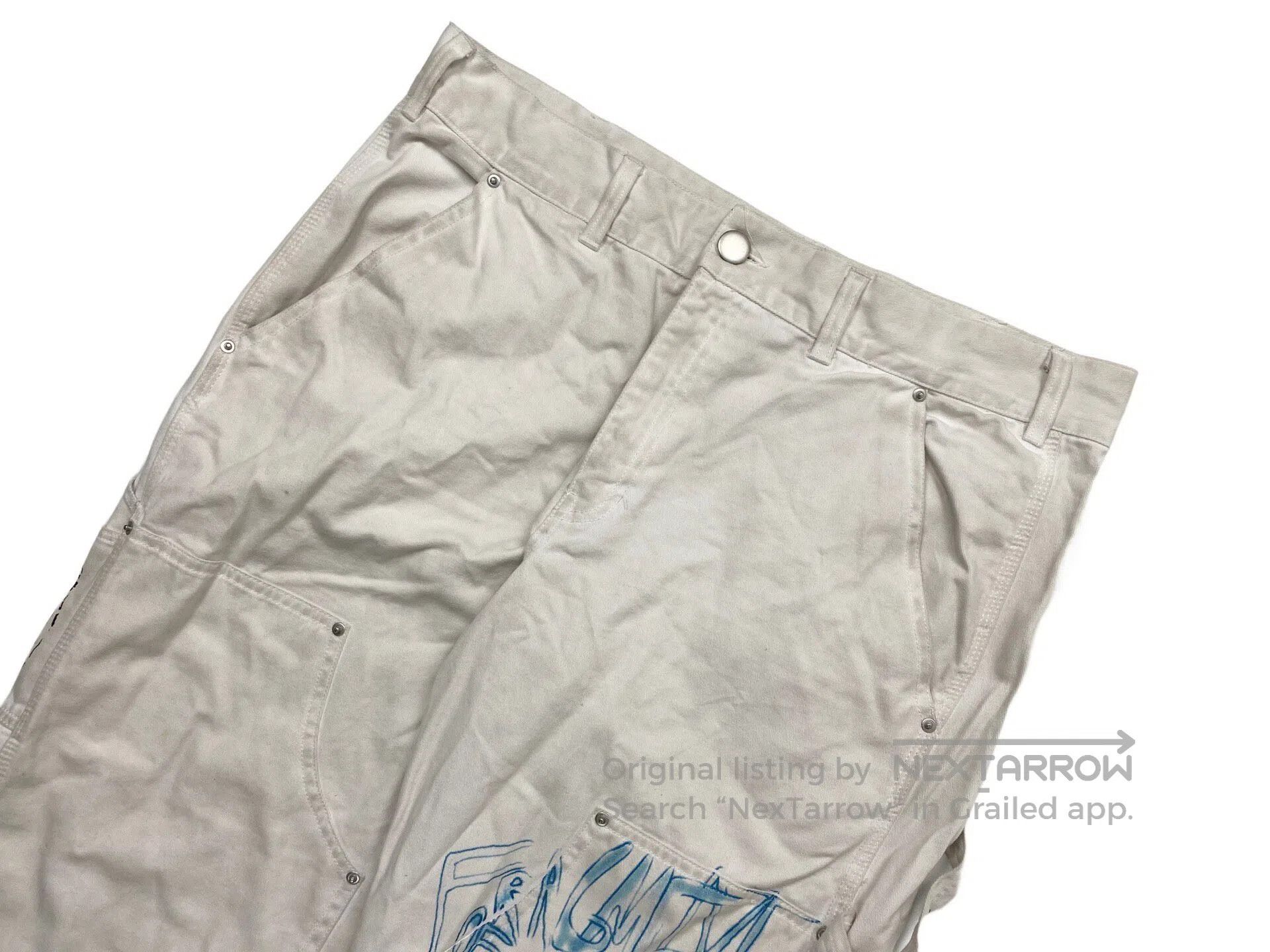 Travis Scott Travis Scott Lightning Logo Graffiti Work Pants Size US 34 / EU 50 - 3 Thumbnail