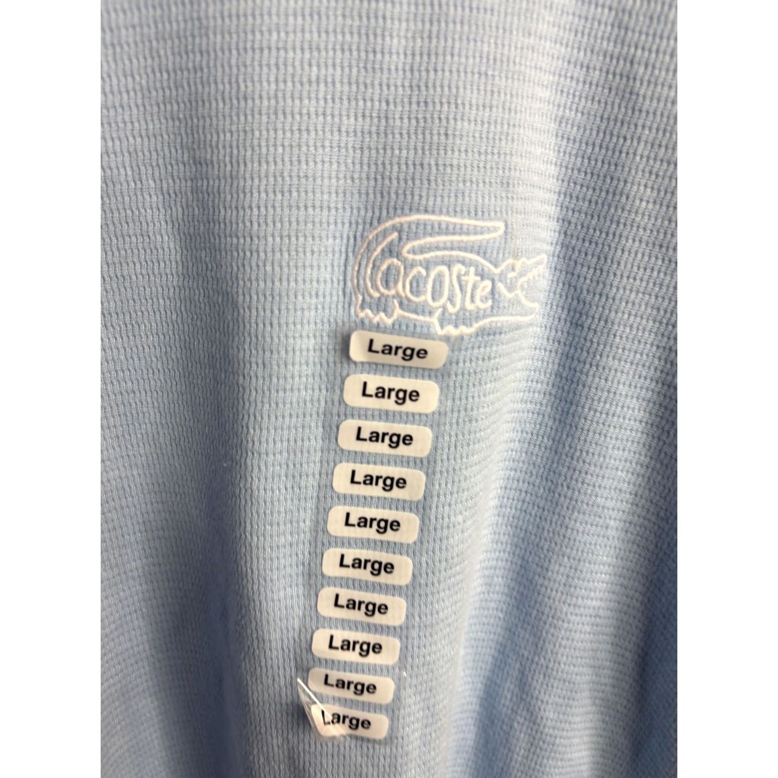Lacoste Lacoste Thermal Shirt Mens Large Blue Long Sleeve Waffle Knit Undershirt Tagless Size US L / EU 52-54 / 3 - 2 Thumbnail