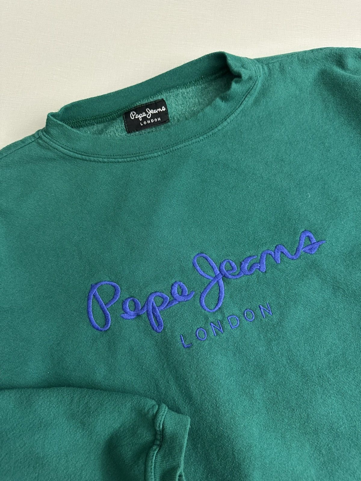 Pepe Jeans × Vintage Vintage 90s Pepe Jeans London Teal & Purple Embroidered Size US M / EU 48-50 / 2 - 4 Thumbnail