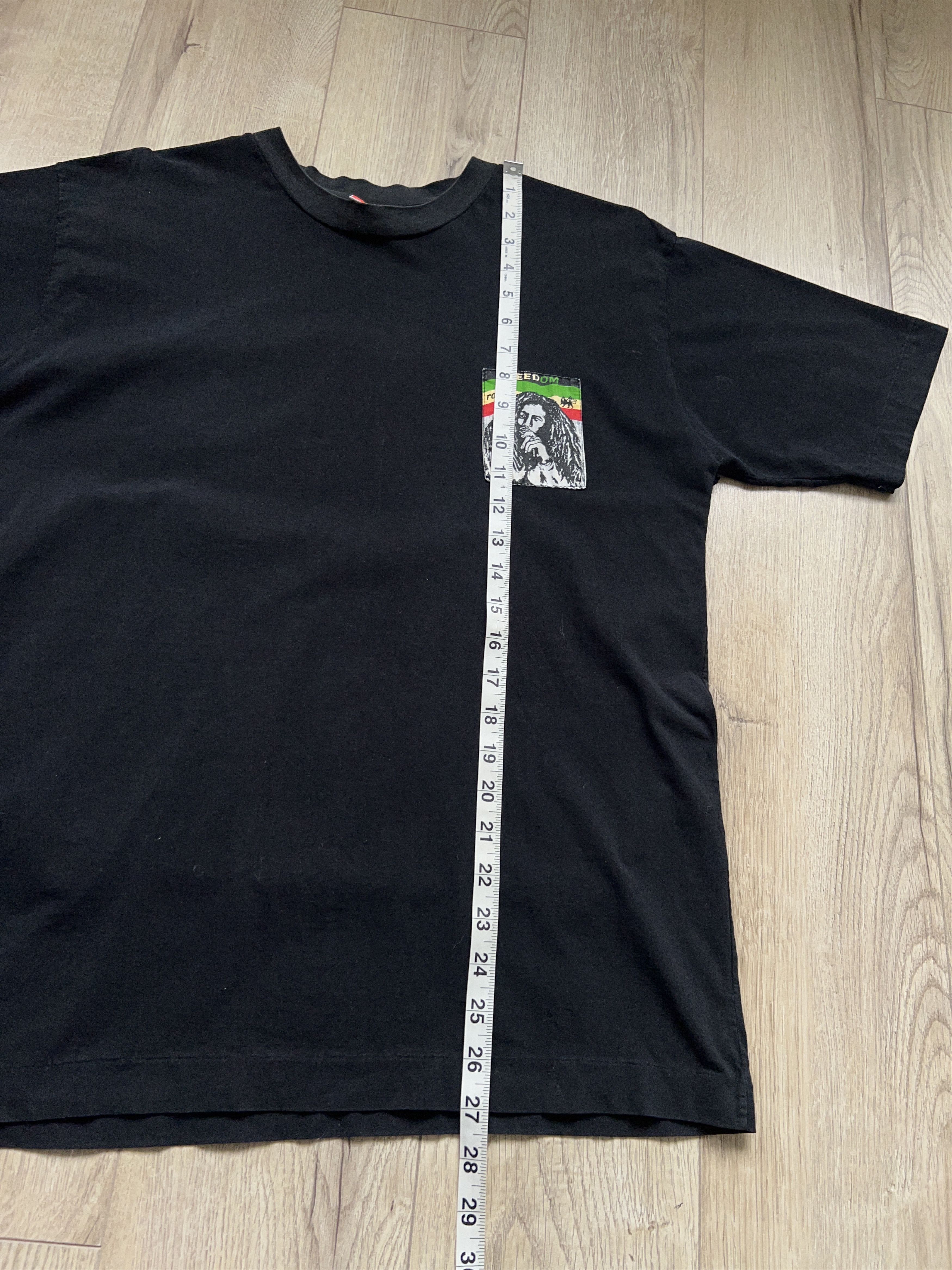 Bob Marley × Vintage Mens Rasta Bob Marley Black Hand Made T Shirt Tee Size US M / EU 48-50 / 2 - 13 Thumbnail