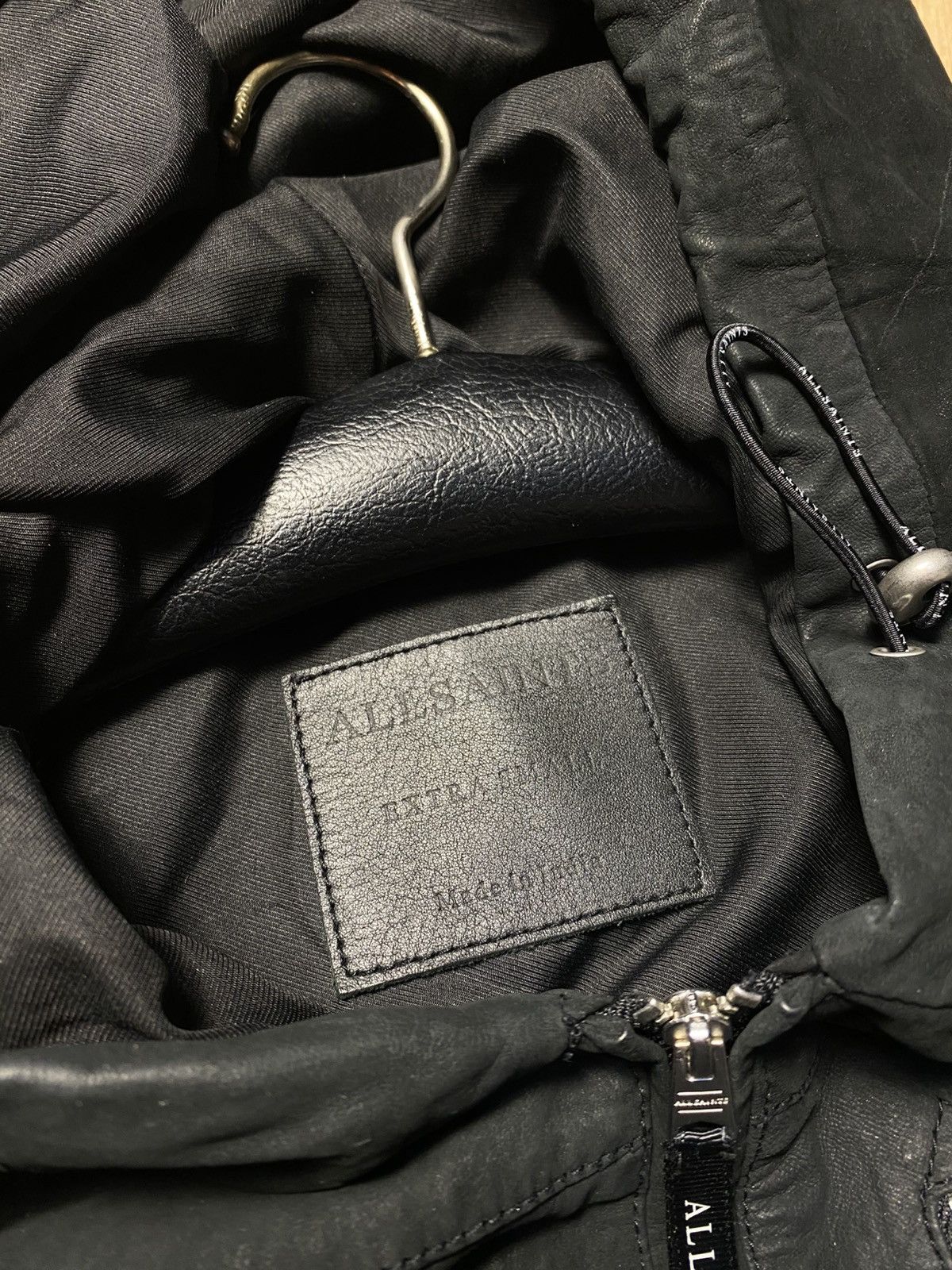 Allsaints AllSaints Mell Black Hooded Leather Jacket Size XS Mens Size US XS / EU 42 / 0 - 10 Thumbnail