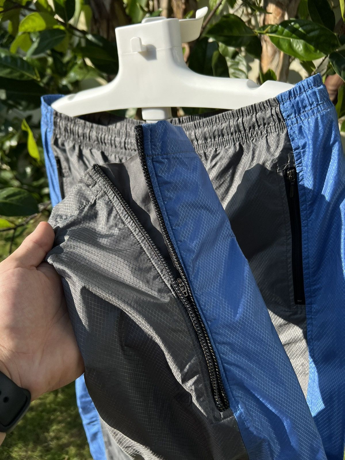 Nike × Vintage 90's NIKE RARE KNEE ORANGE SWOOSH LOGO Y2K TRACK BAGGY PANTS Size US 32 / EU 48 - 6 Thumbnail