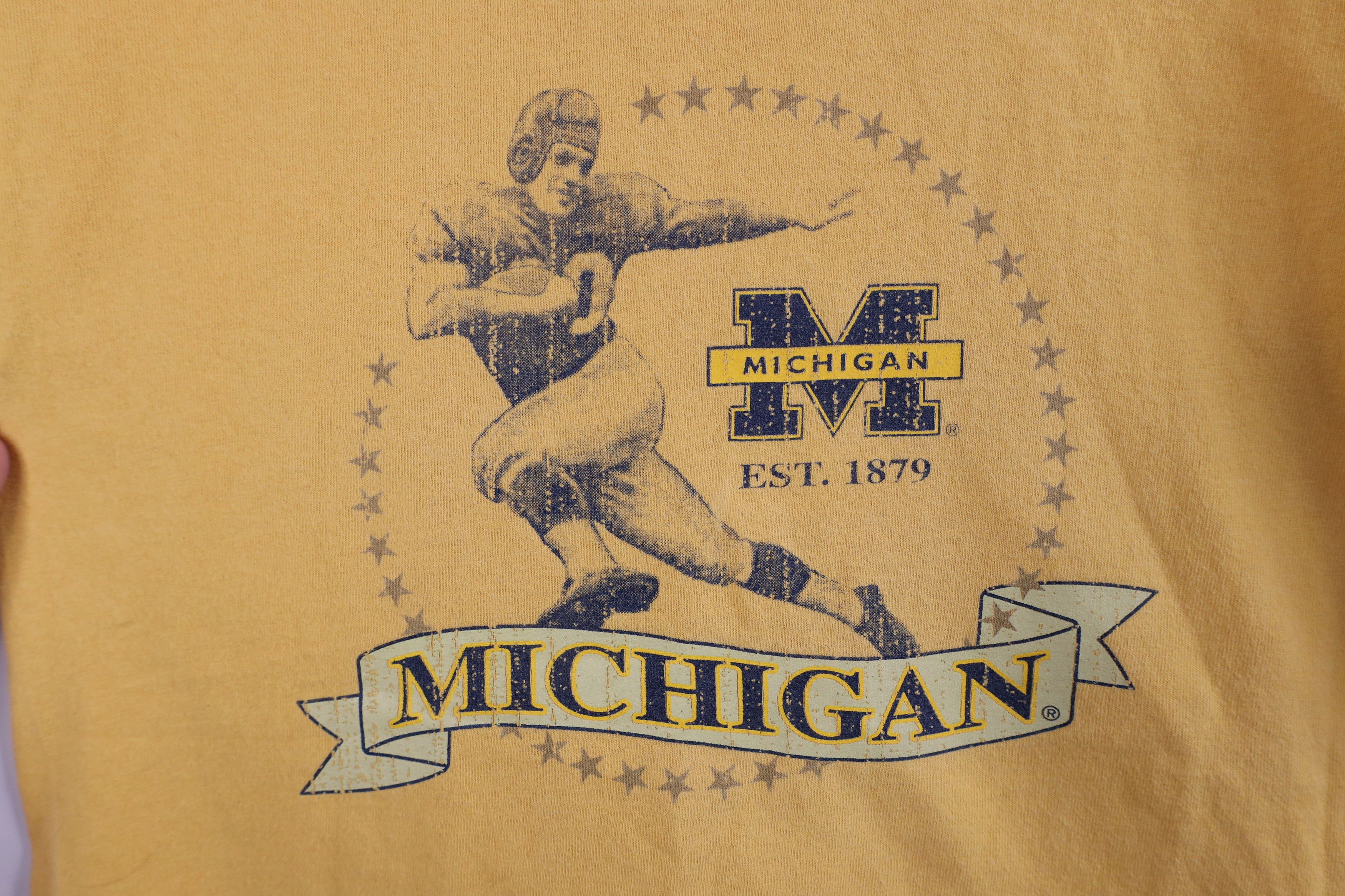 Vintage Vintage 90s University of Michigan Football Heisman T-Shirt Size US S / EU 44-46 / 1 - 4 Thumbnail