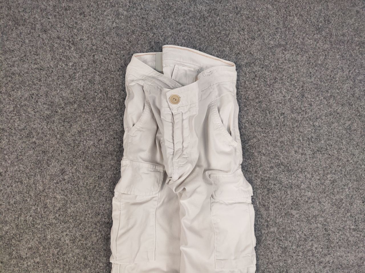 Designer × L.B.M. 1911 L.B.M.1911 Italy Design White Cotton Cargo Trouser Pants Size US 32 / EU 48 - 4 Thumbnail
