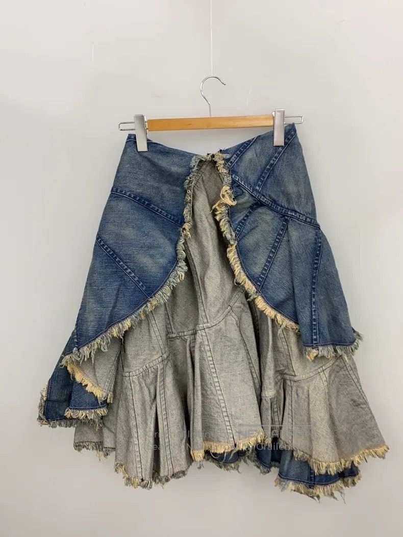 Junya Watanabe Junya Watanabe size S Asymmetric Denim Skirt Size 22" - 3 Thumbnail