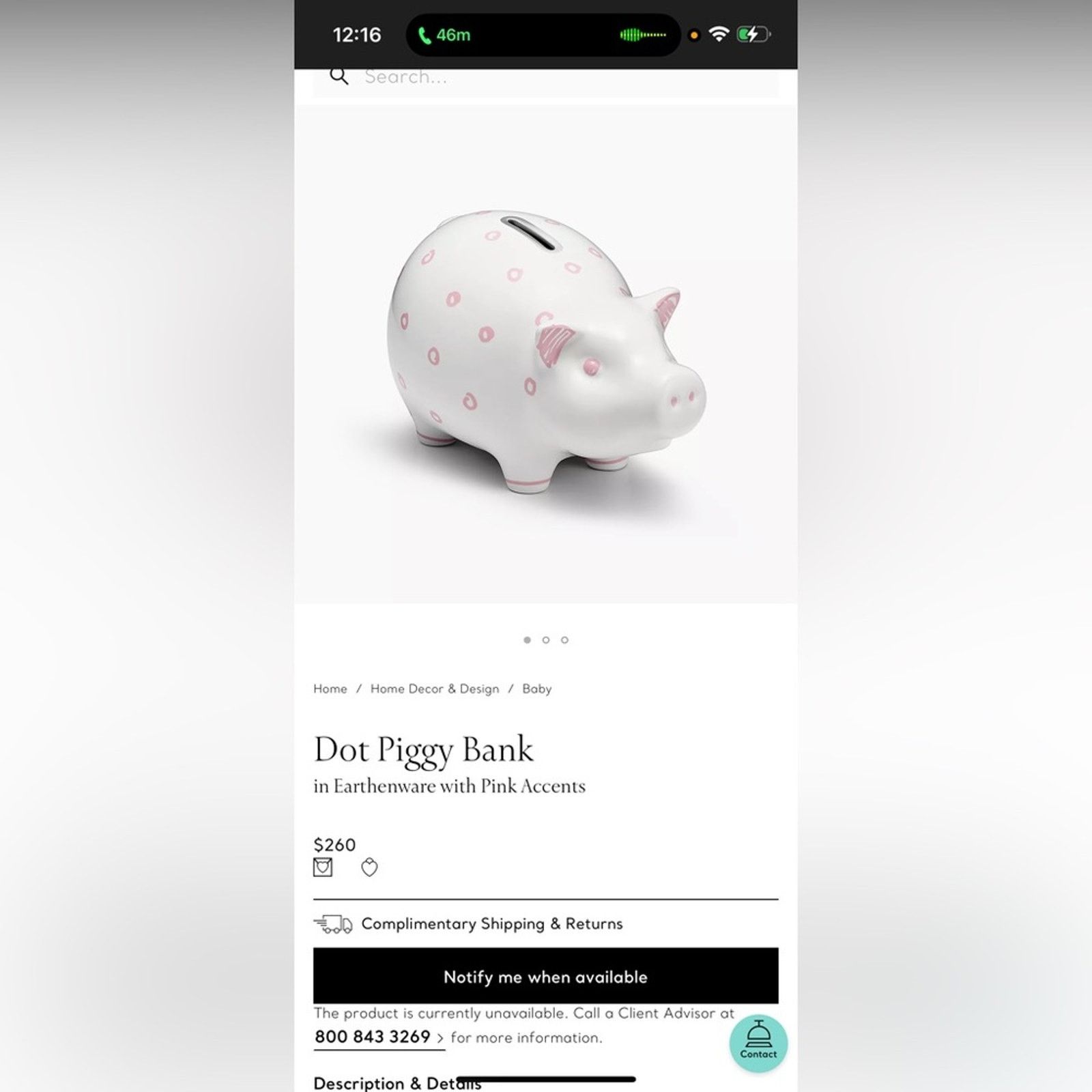Tiffany & Co. Tiffany & Co.Piggy Bank, NIB, original key and lock Size ONE SIZE - 10 Thumbnail