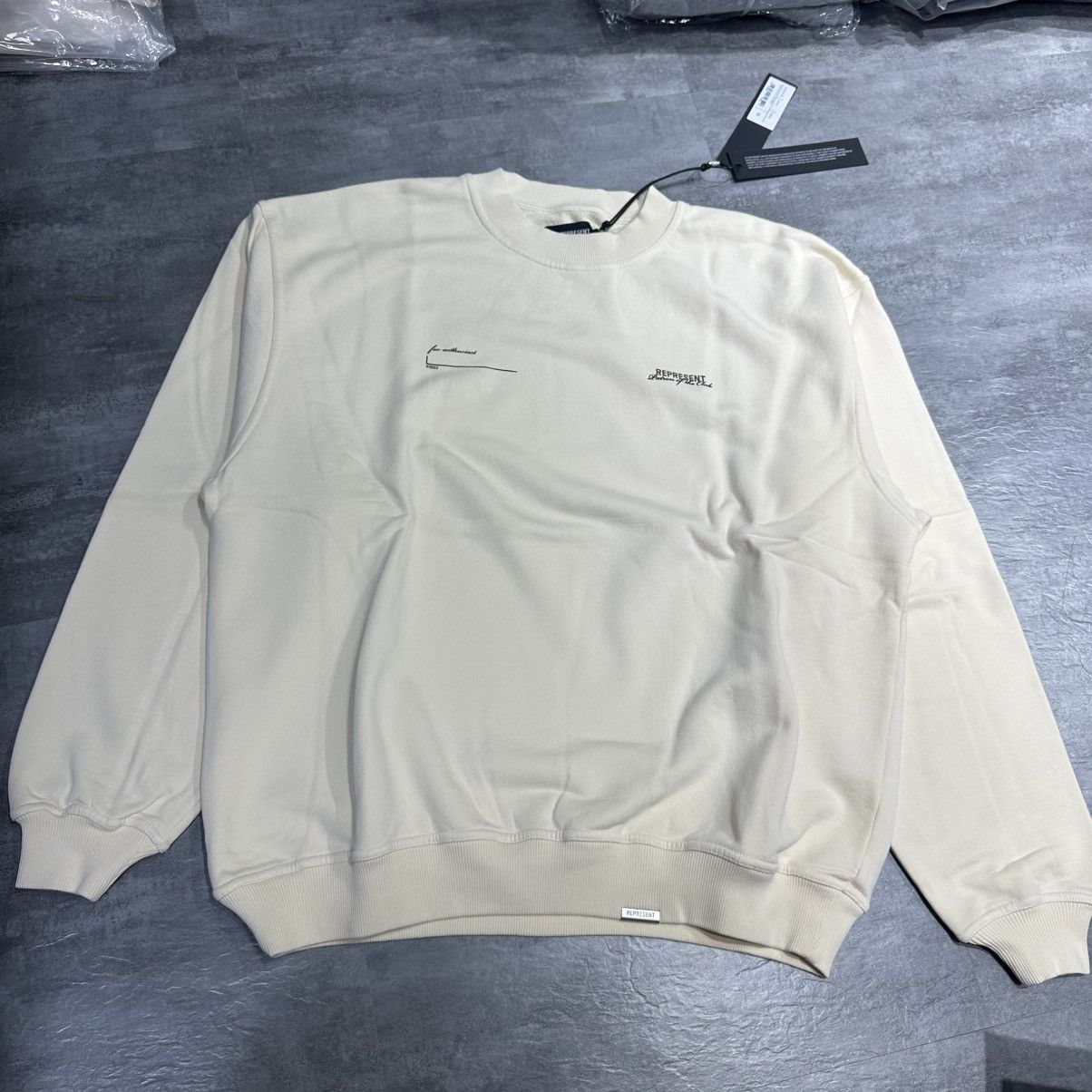 Represent Clo. Represent Patron of Club Sweater - Cream Size US XL / EU 56 / 4 - 1 Thumbnail