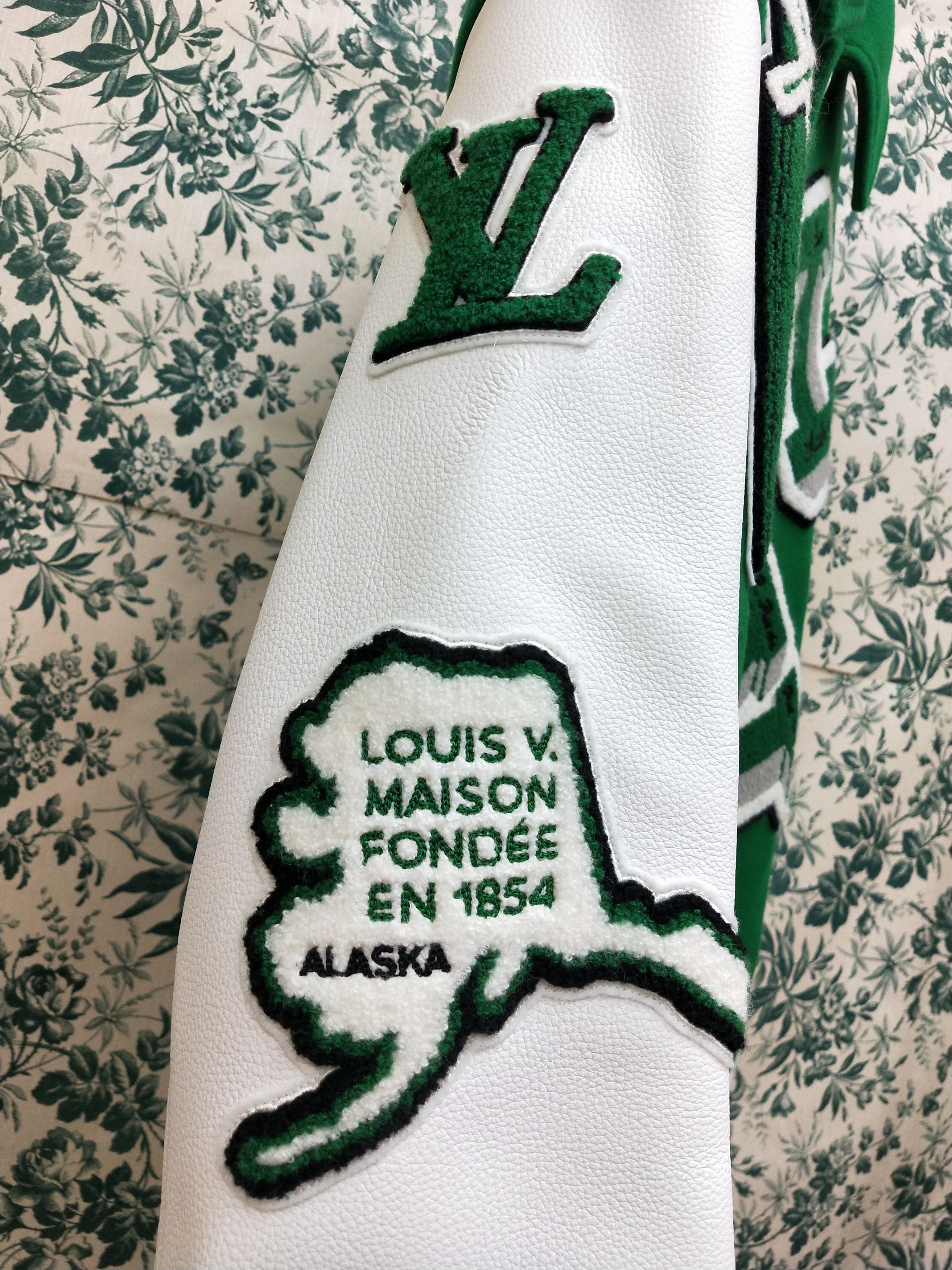 Louis Vuitton × Virgil Abloh Green Varsity Jacket Size US M / EU 48-50 / 2 - 6 Thumbnail