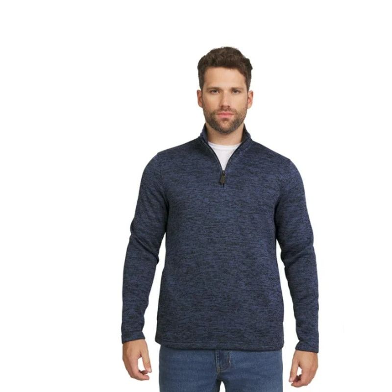 Chaps Chaps Men's Quarter Zip Fleece SweaterSize LARGE DARK DENIM Size US L / EU 52-54 / 3 - 1 Thumbnail