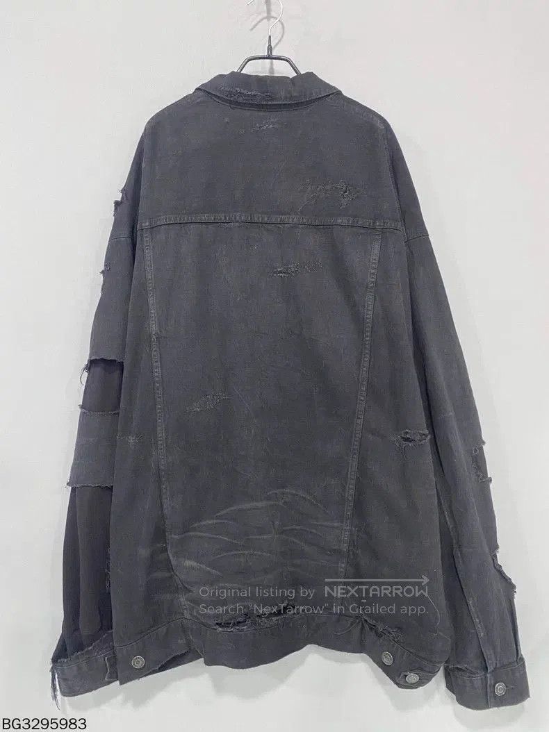 Balenciaga Balenciaga Distressed Denim Jacket. Size US S / EU 44-46 / 1 - 2 Thumbnail