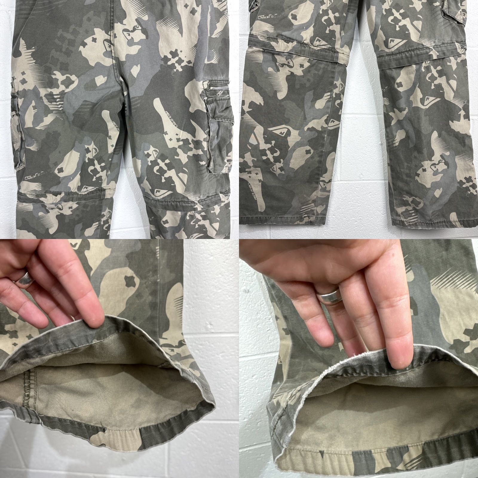 Vintage VINTAGE Paco Jeans Pants Mens Cargo Convertible Zip Off 32x33 Camouflage Brown Canvas Logo Pockets 90s Hip Hop Army Grunge Hipster 32 Mens Size US 32 / EU 48 - 10 Thumbnail