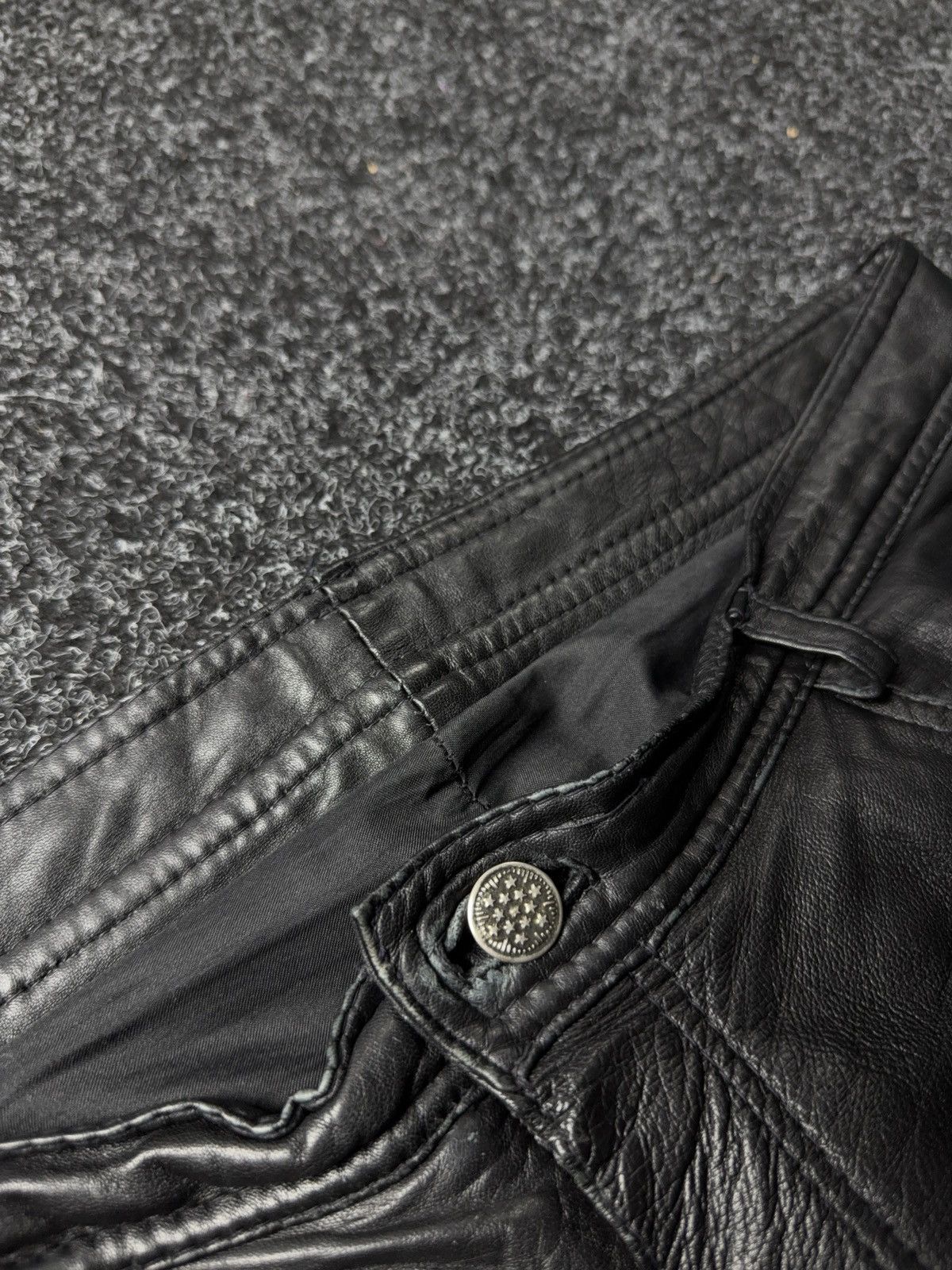 Leather Y2K Vintage Leather Pants Opium Style Alt Biker USA Rare Size US 34 / EU 50 - 10 Thumbnail