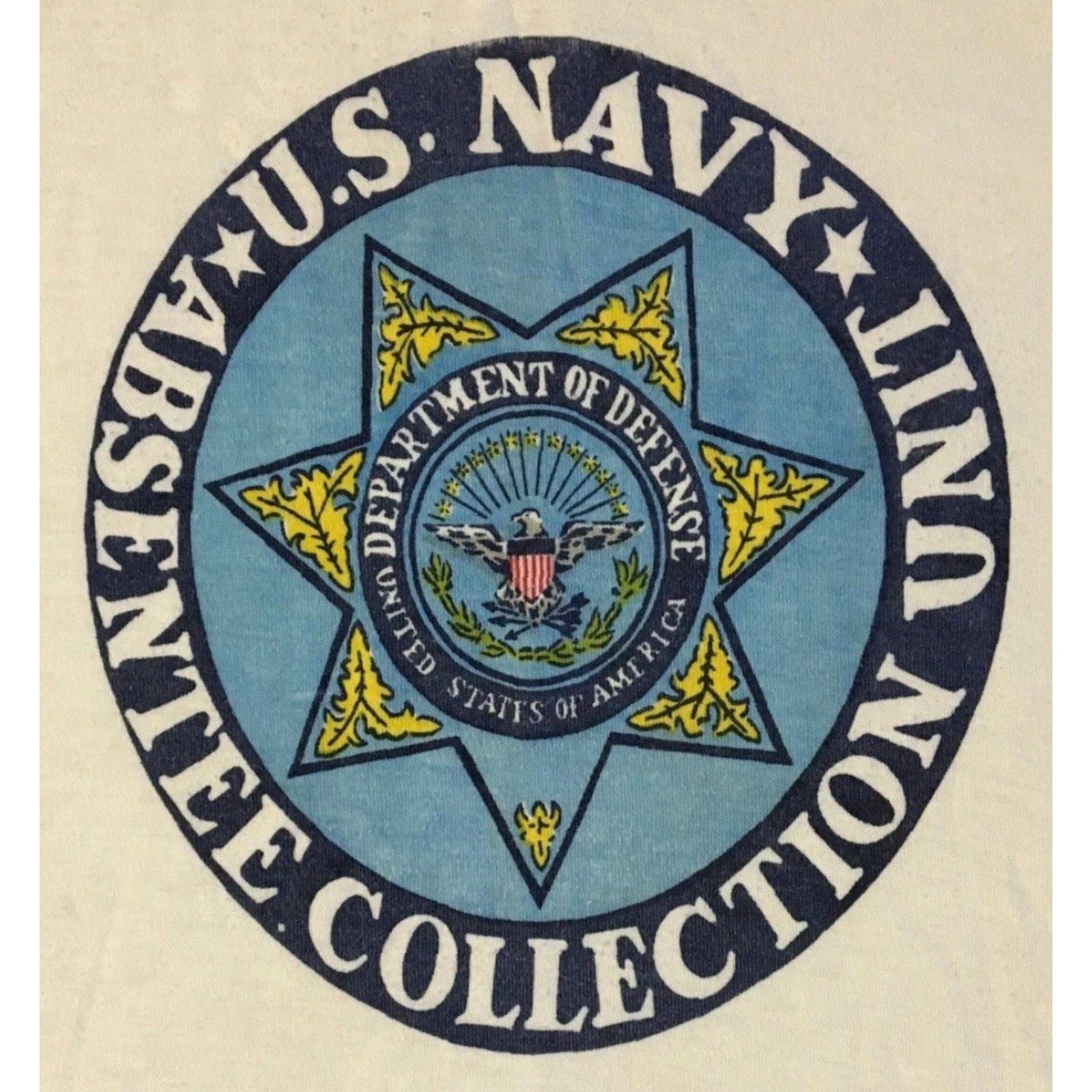 Vintage VINTAGE US NAVY Unit T-Shirt S Blue 80s 70s Grunge Military Absentee Collection Single Stitch Mens Graphic Tee Size US S / EU 44-46 / 1 - 2 Thumbnail