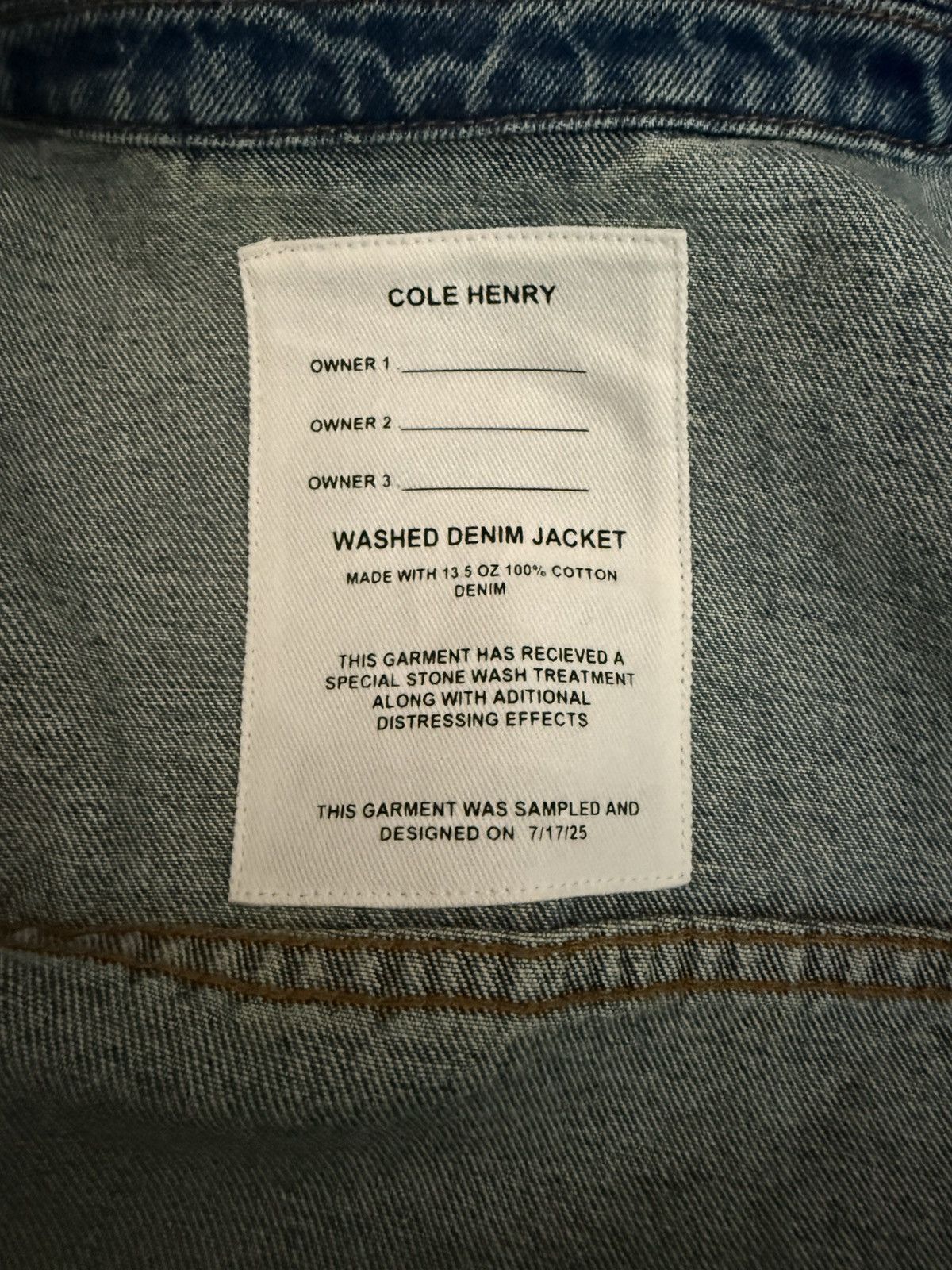 Cole Henry Washed Denim Jacket Size US M / EU 48-50 / 2 - 3 Thumbnail