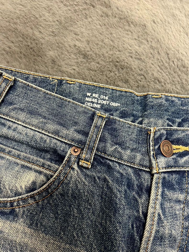Celine CELINE Straight blue jeans with fringed edges Size 26" / US 2 / IT 38 - 3 Thumbnail