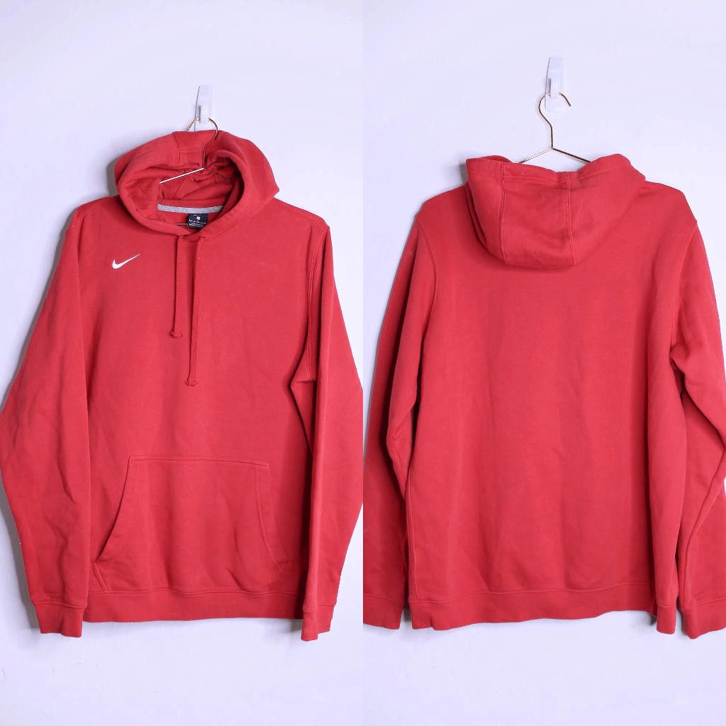 Nike Red Nike Pullover Hoodie Sweater - Large Size ONE SIZE - 1 Thumbnail